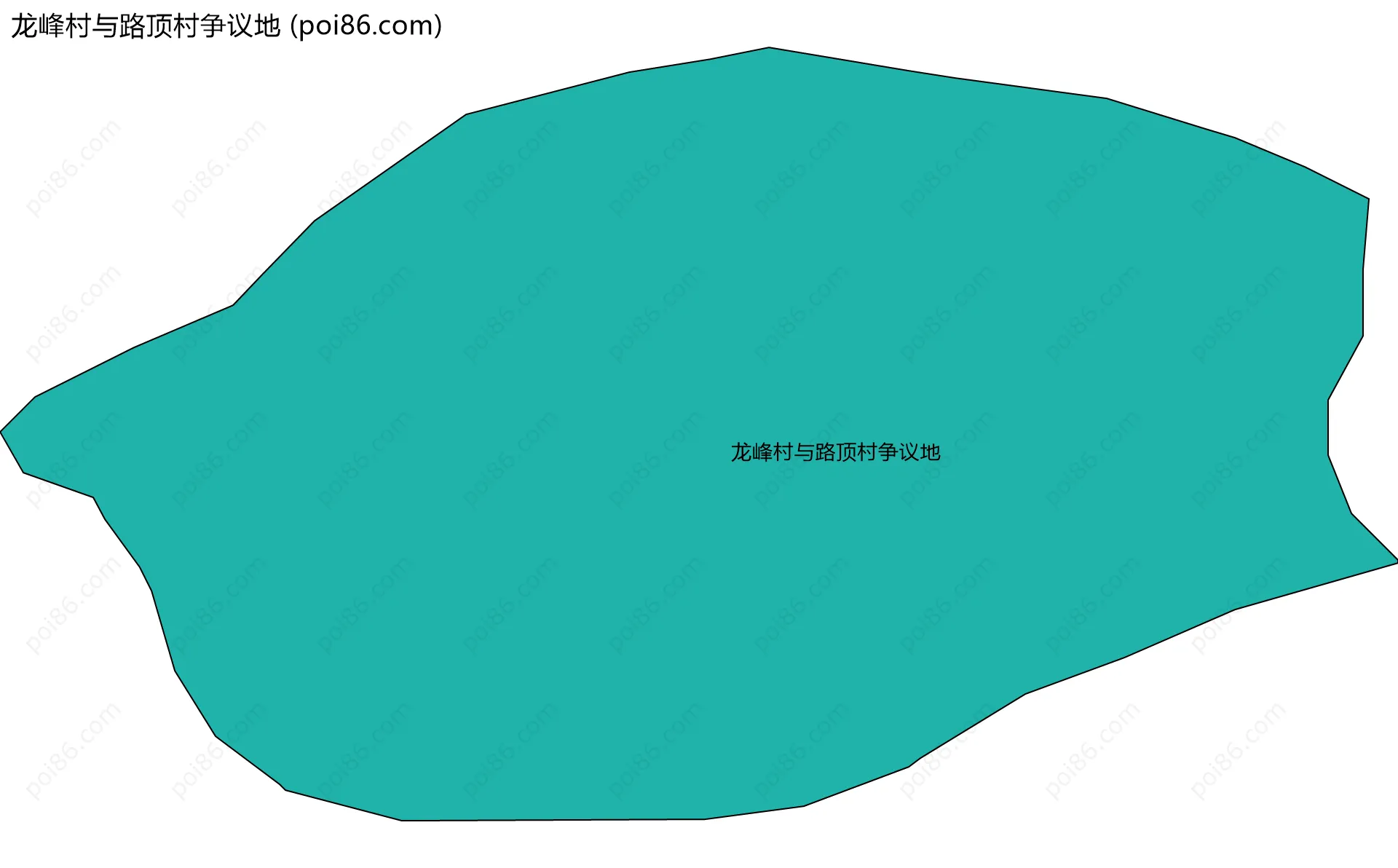龙峰村与路顶村争议地边界地图