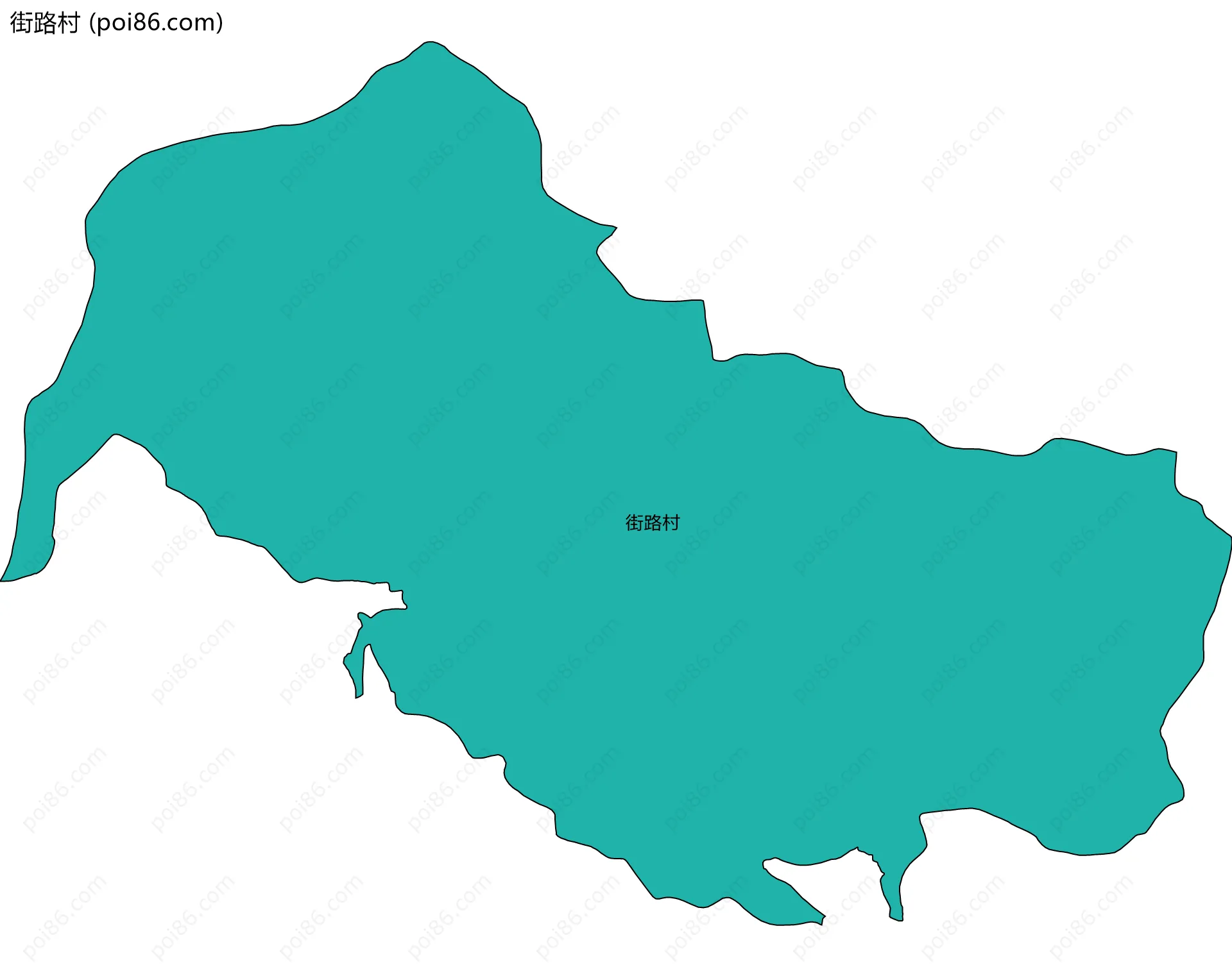 街路村边界地图