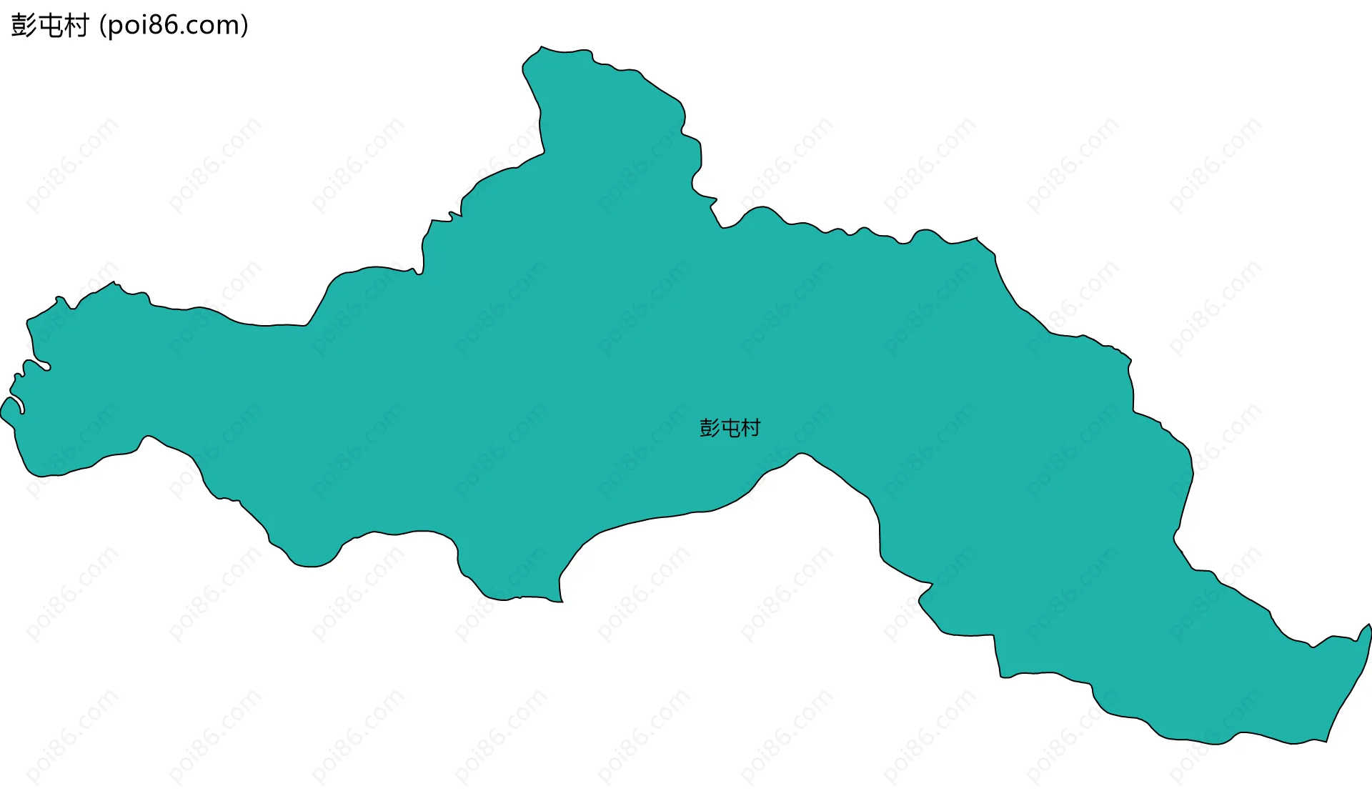 彭屯村边界地图