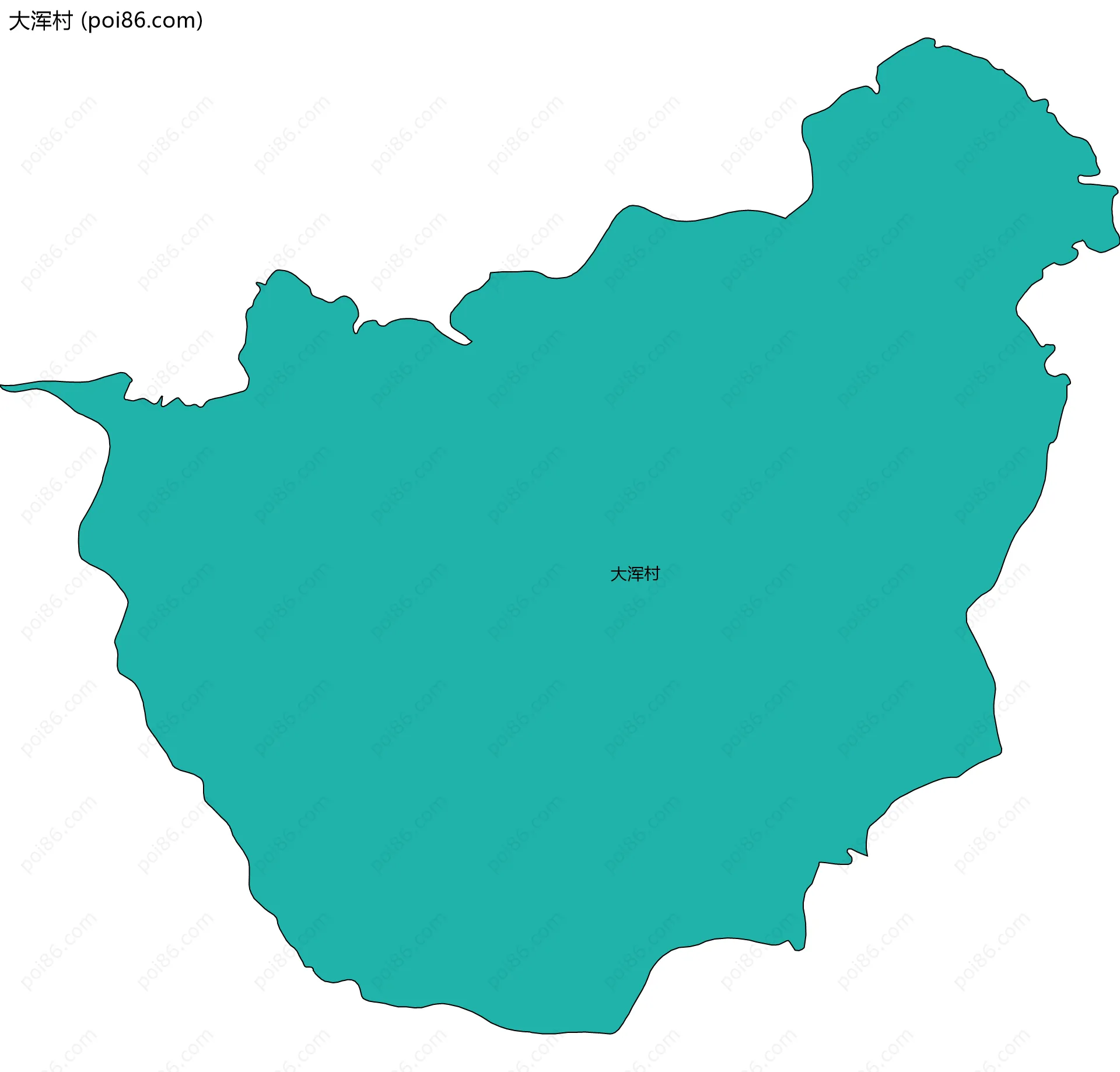 大浑村边界地图