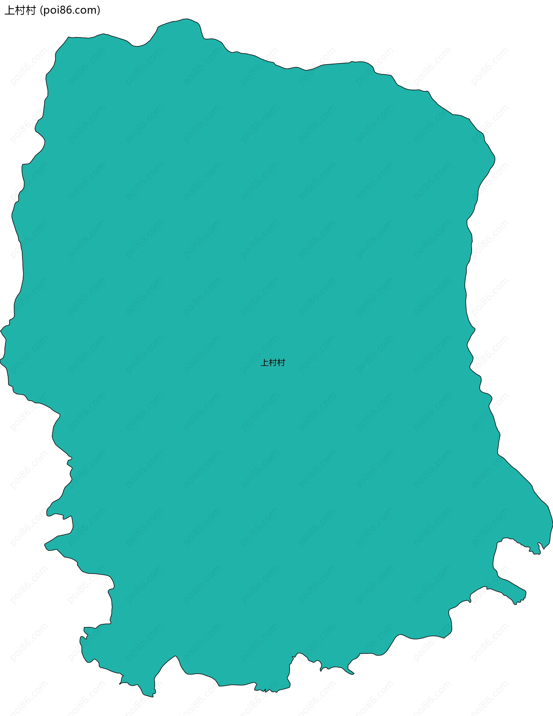 上村村边界地图