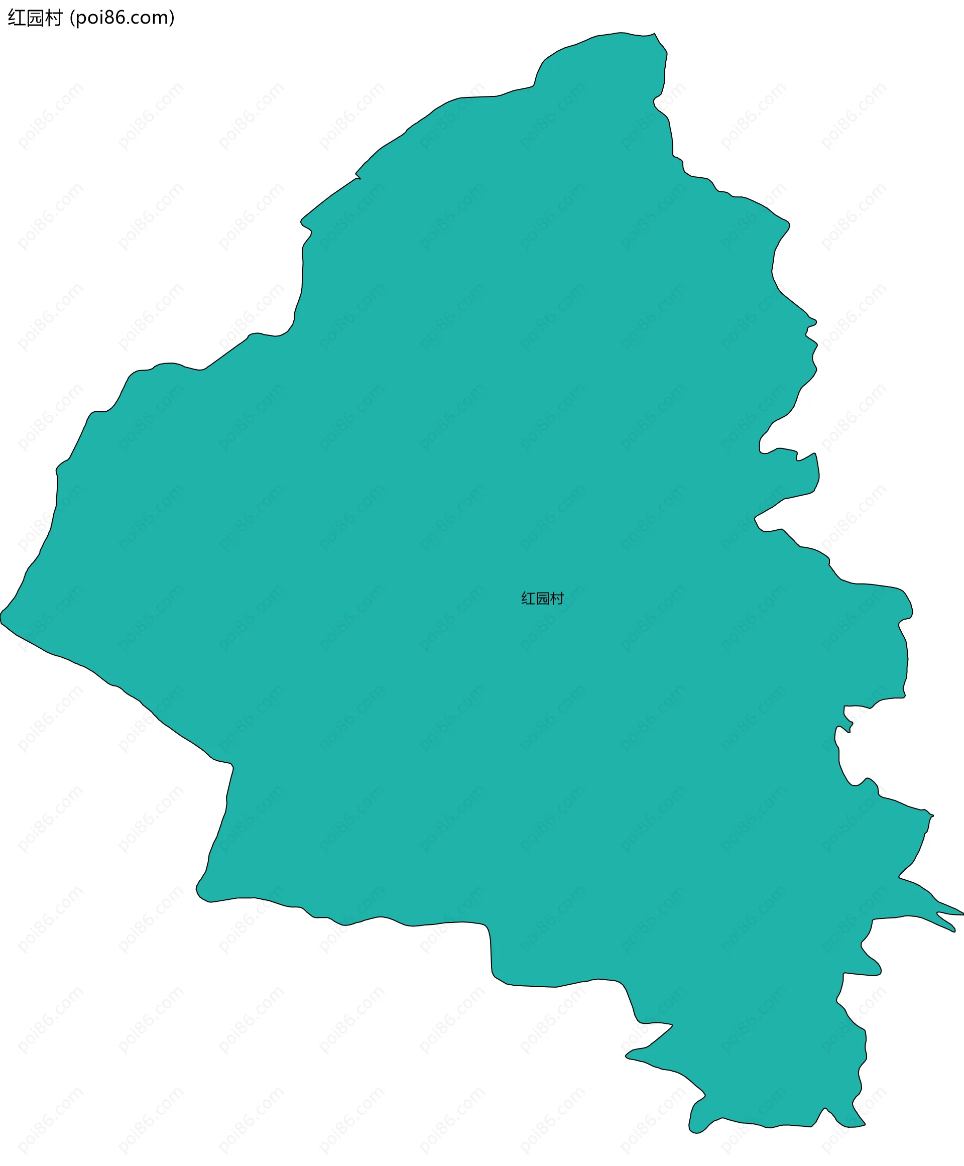 红园村边界地图