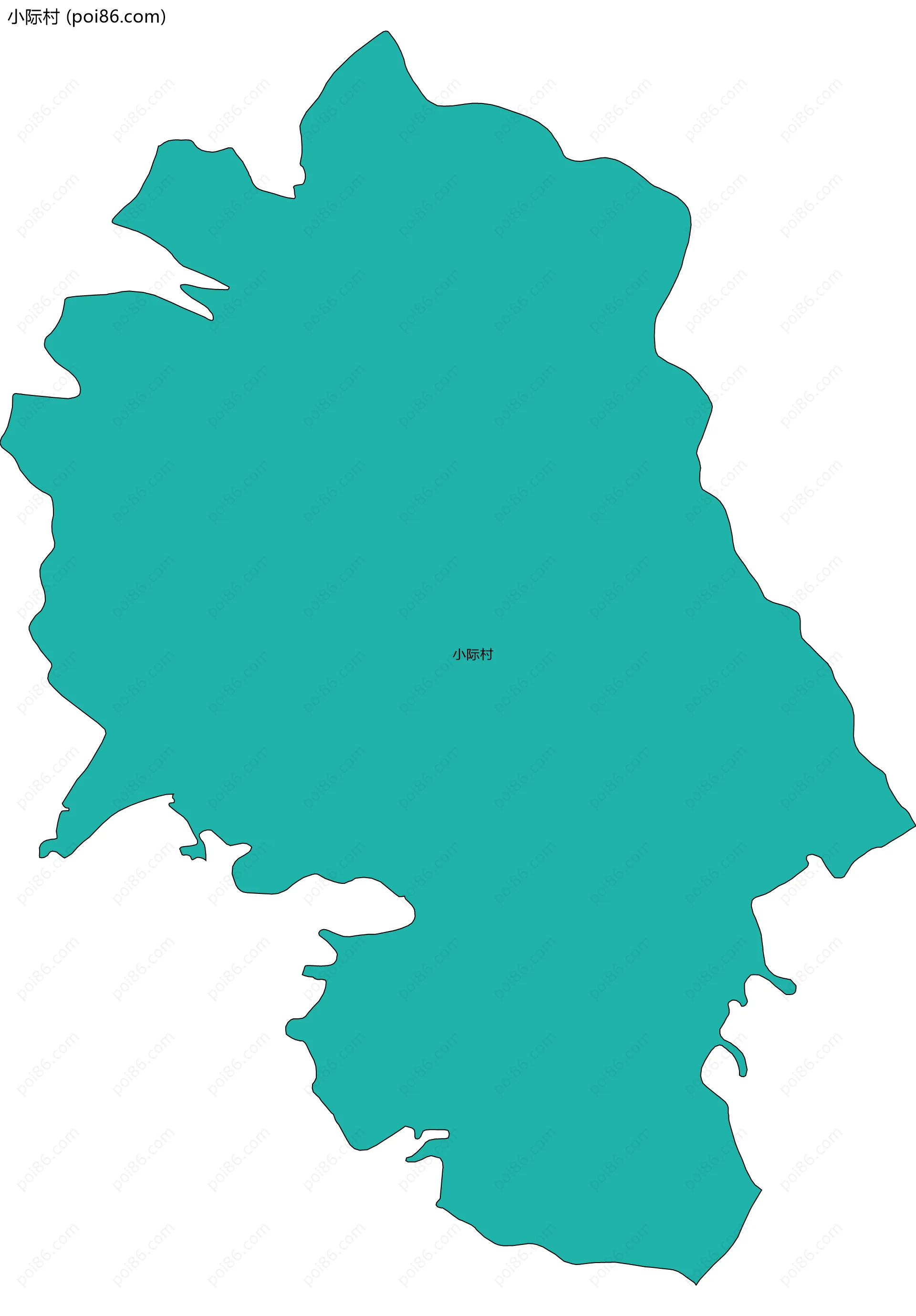 小际村边界地图