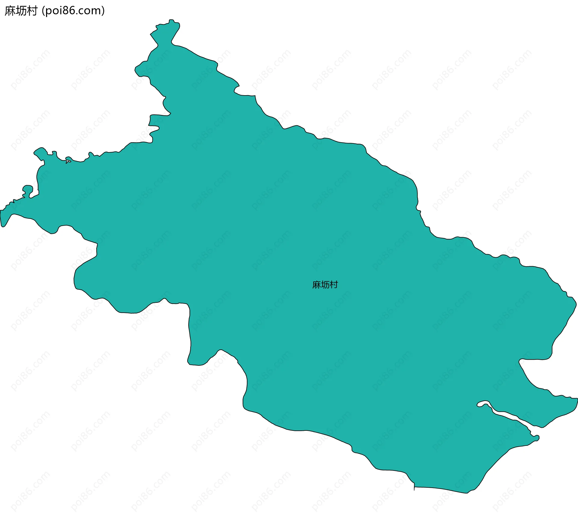 麻坜村边界地图
