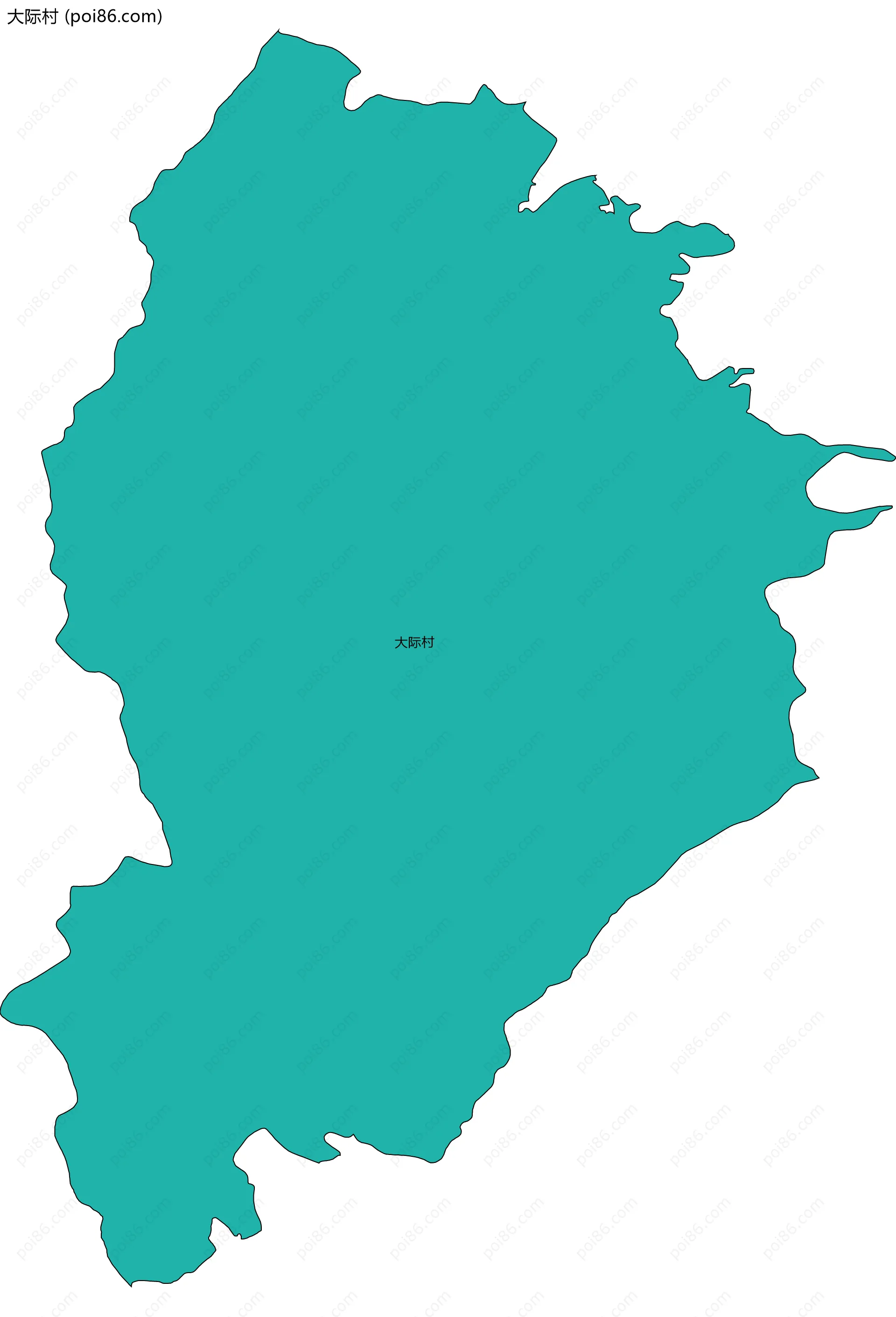 大际村边界地图