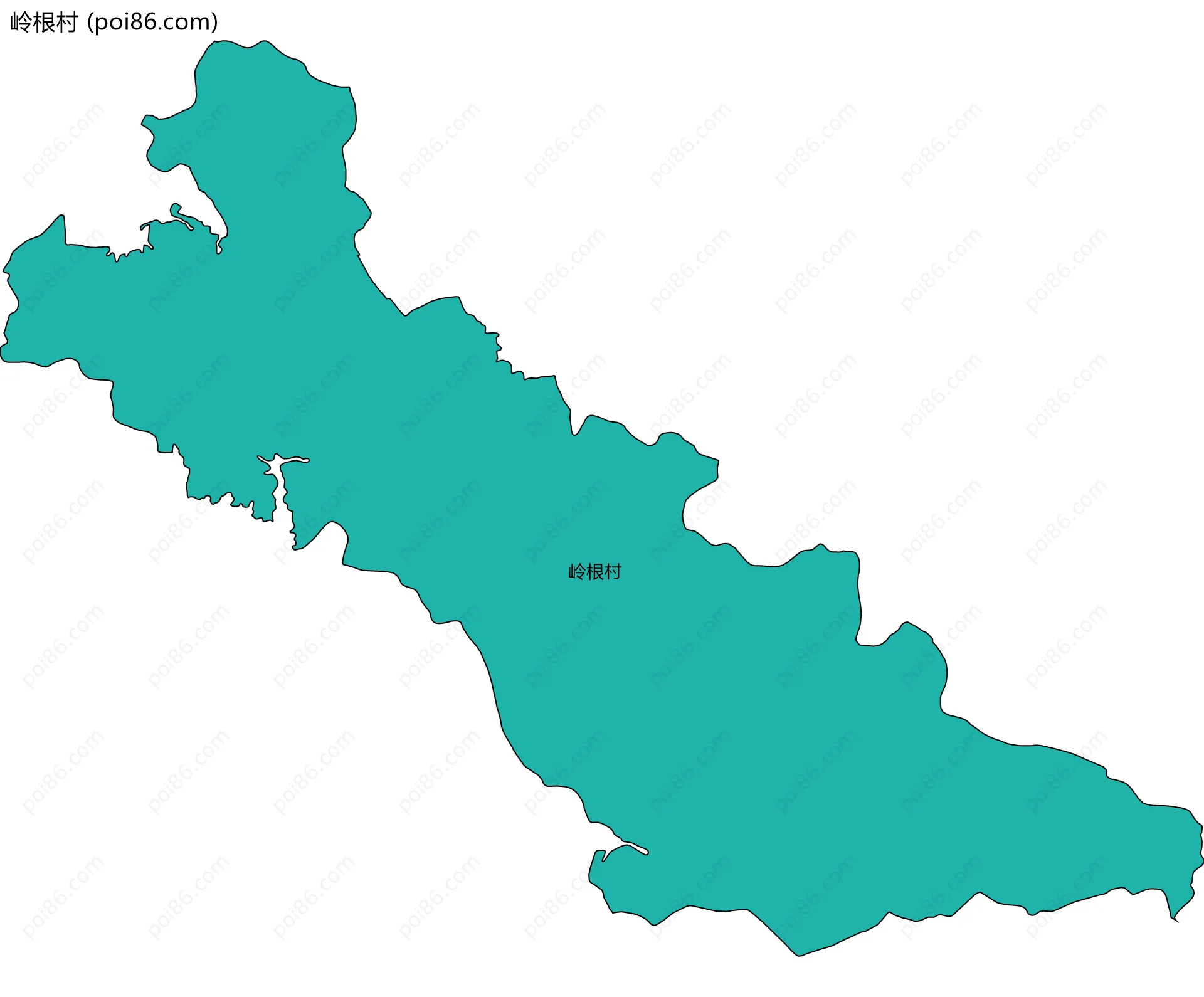 岭根村边界地图