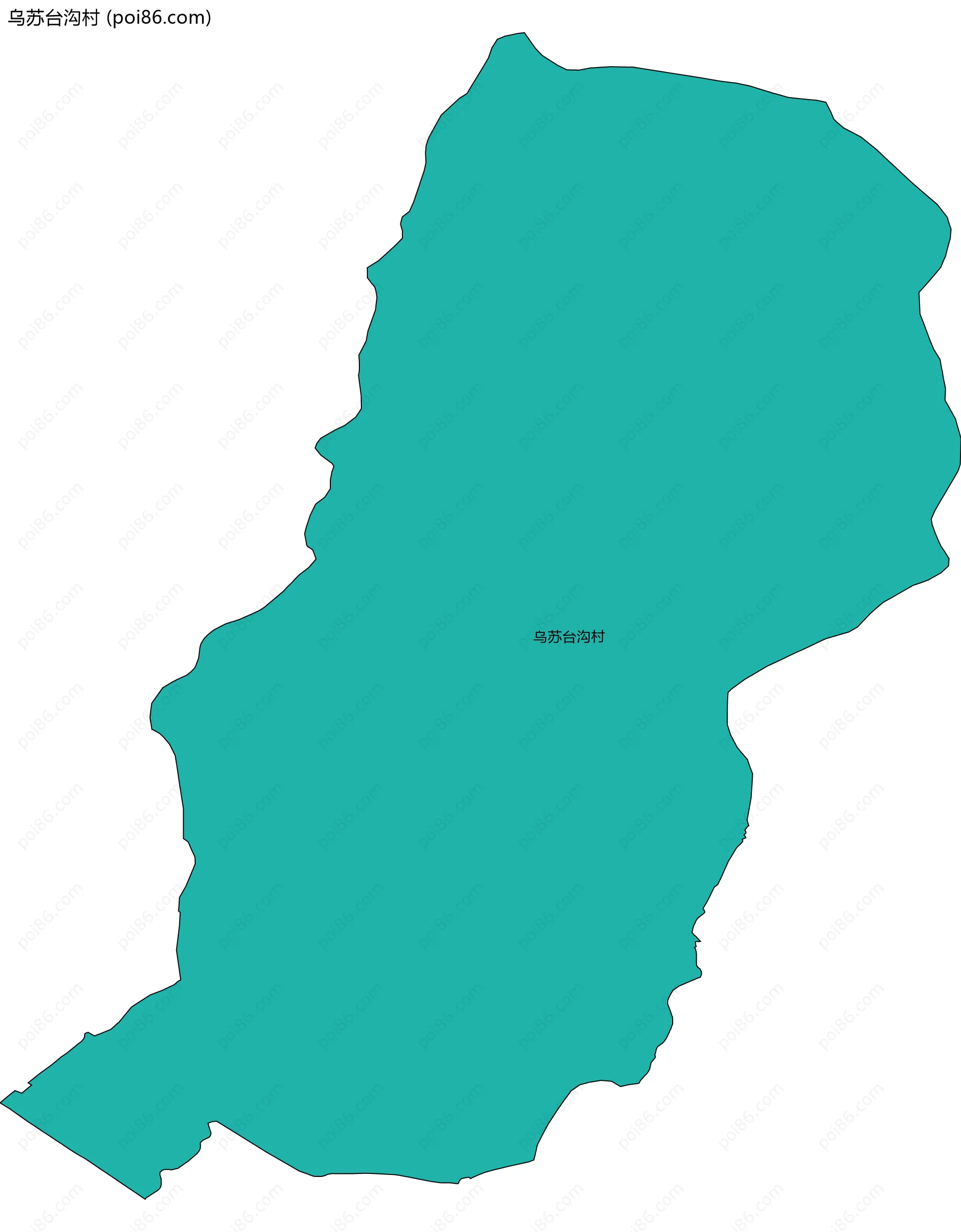 乌苏台沟村边界地图