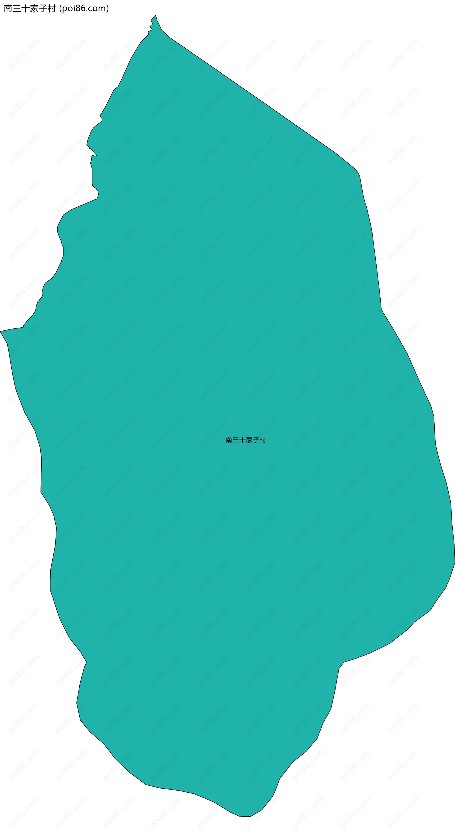 南三十家子村边界地图