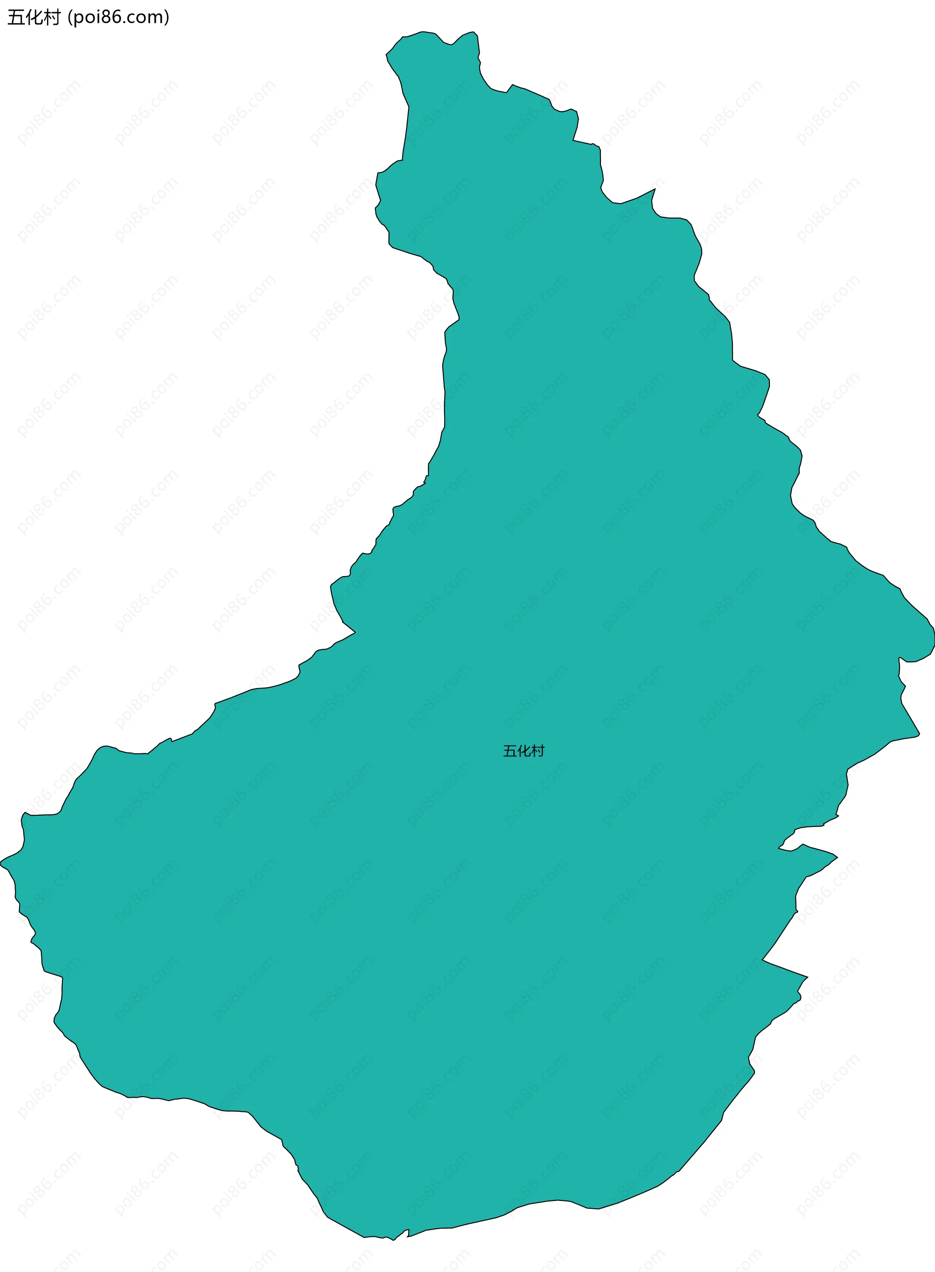 五化村边界地图