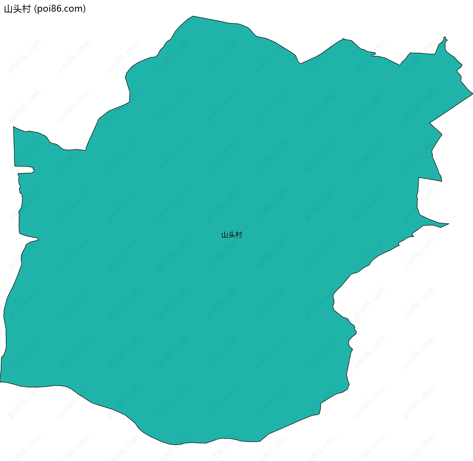 山头村边界地图