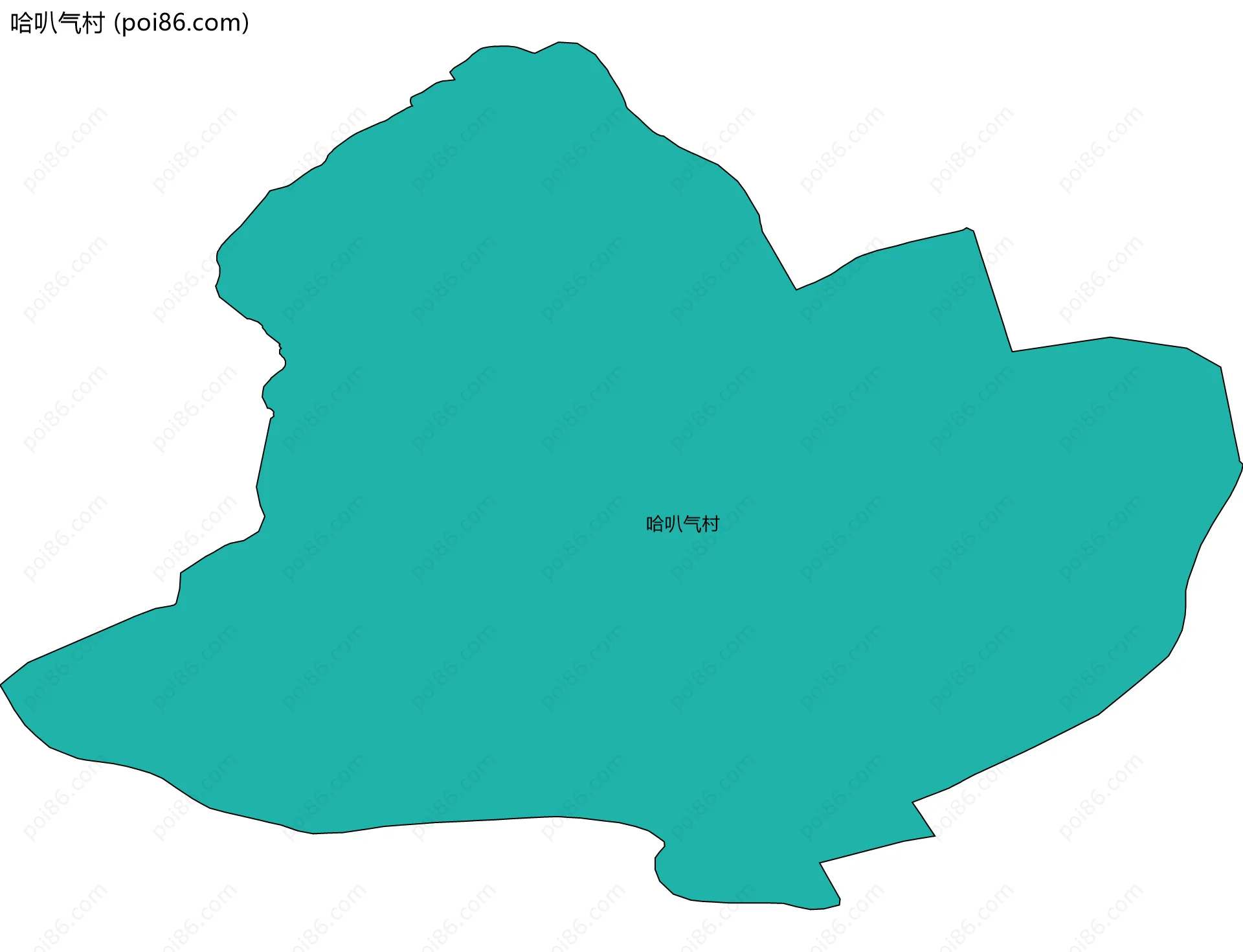 哈叭气村边界地图