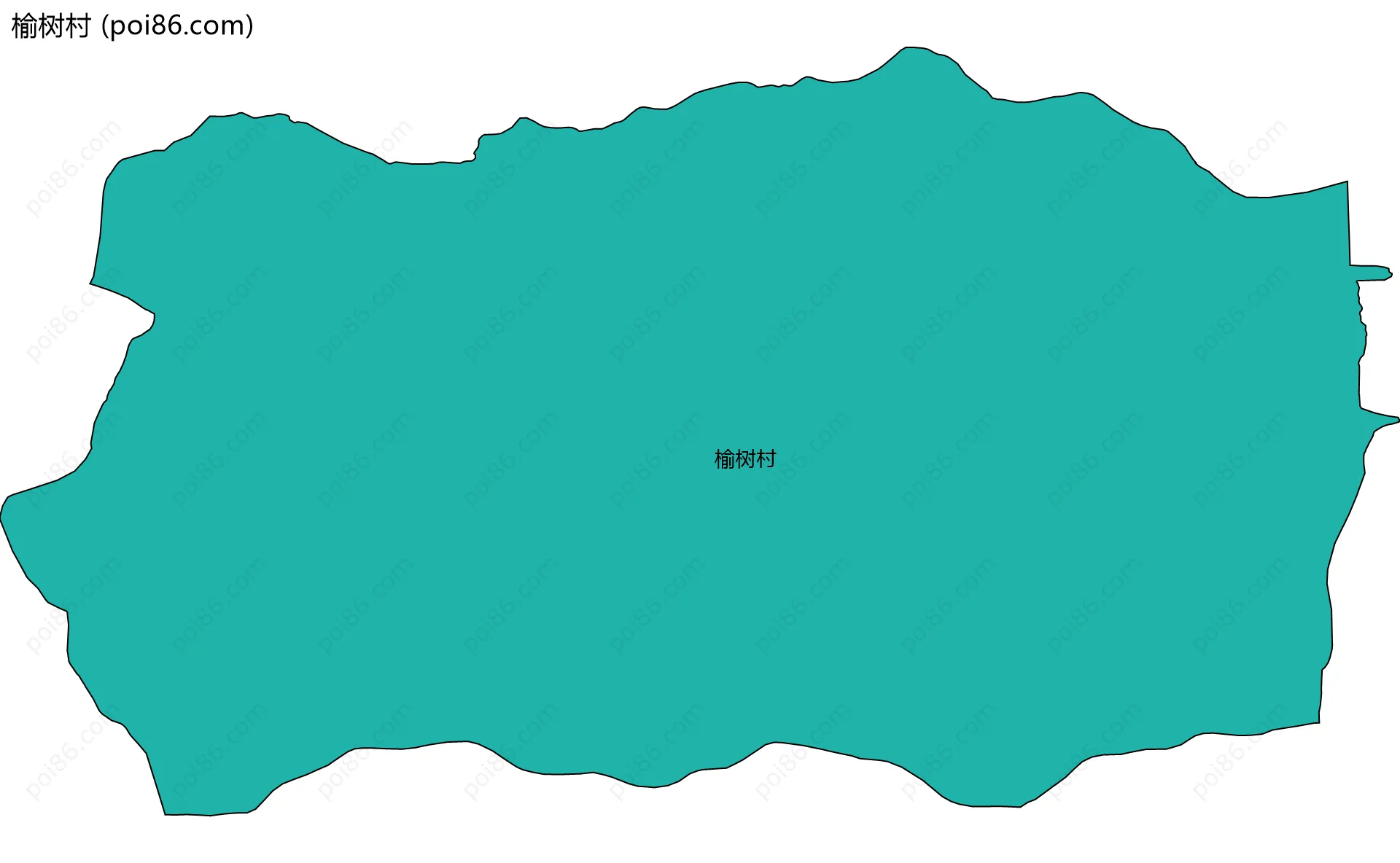 榆树村边界地图