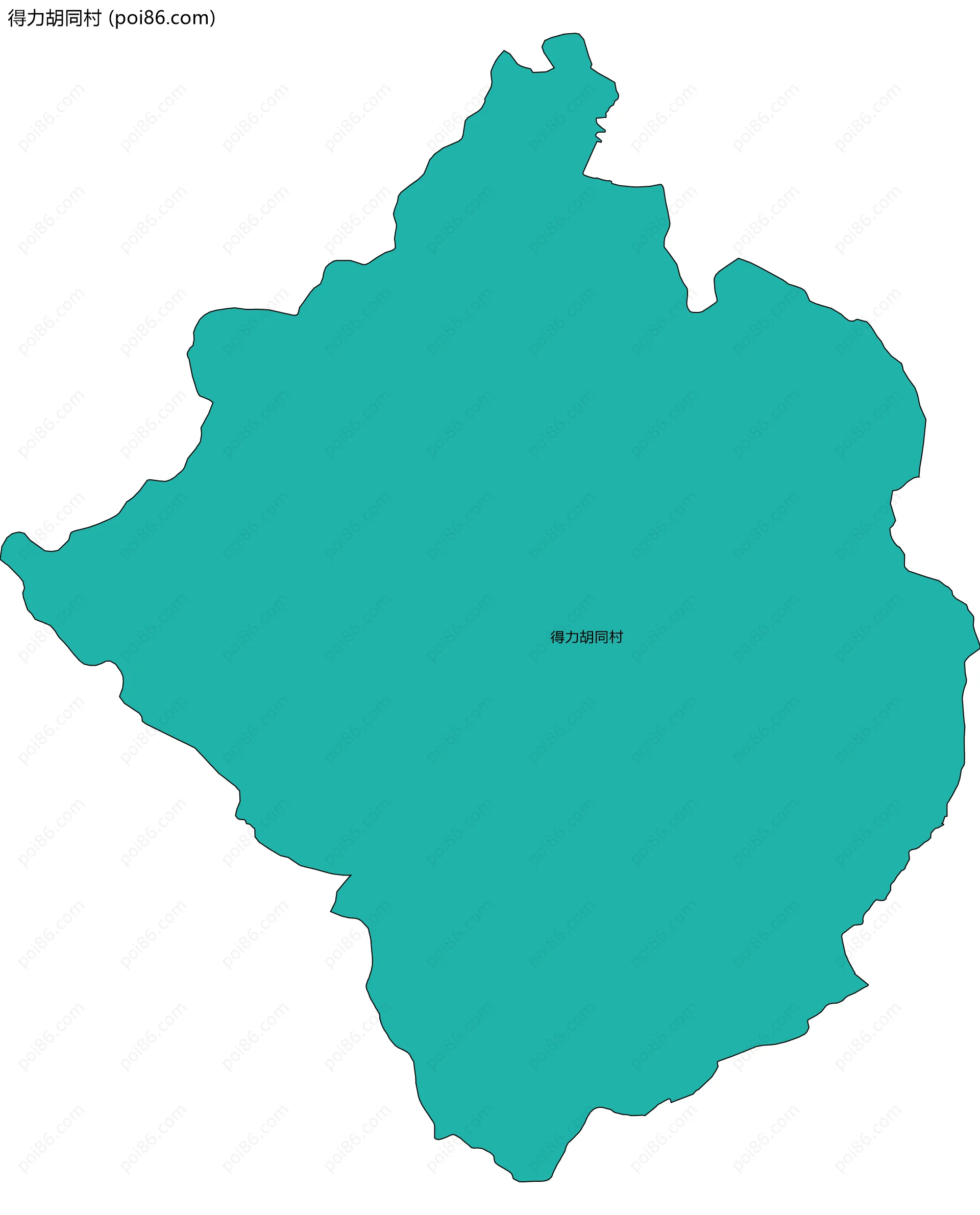 得力胡同村边界地图