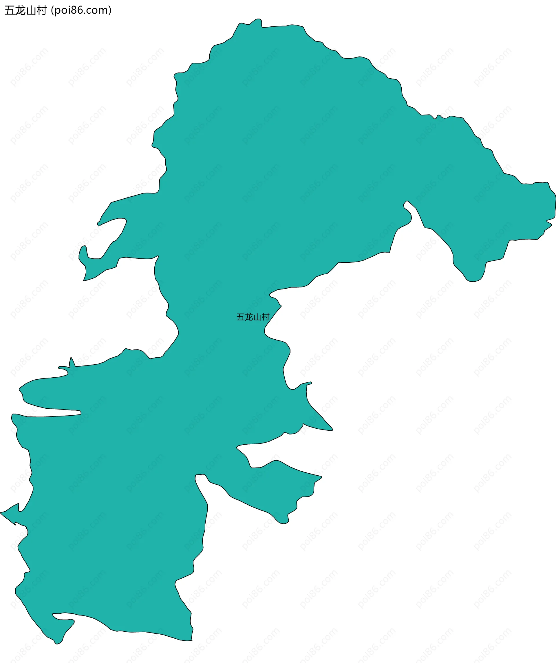 五龙山村边界地图