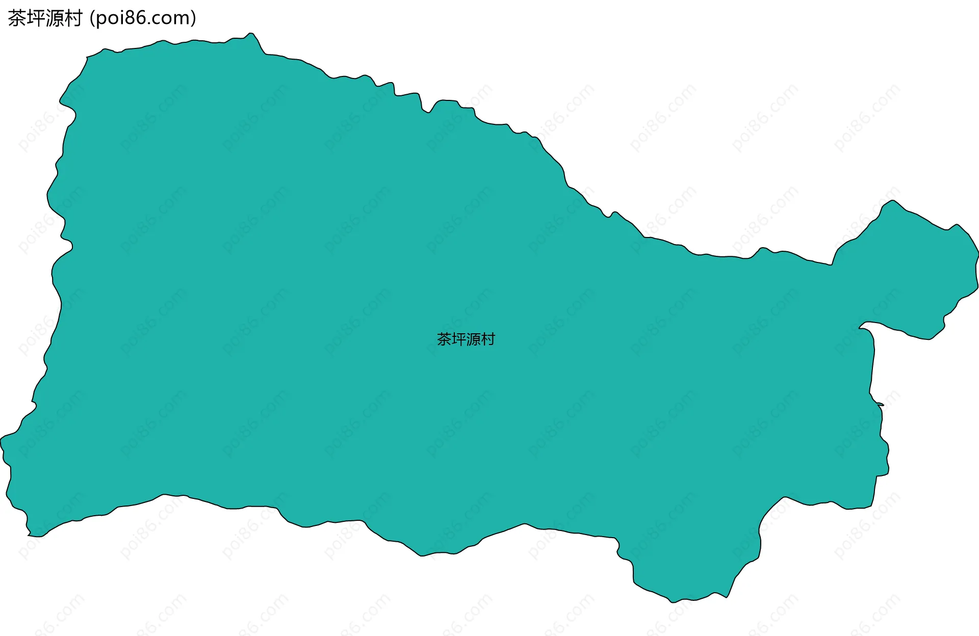 茶坪源村边界地图