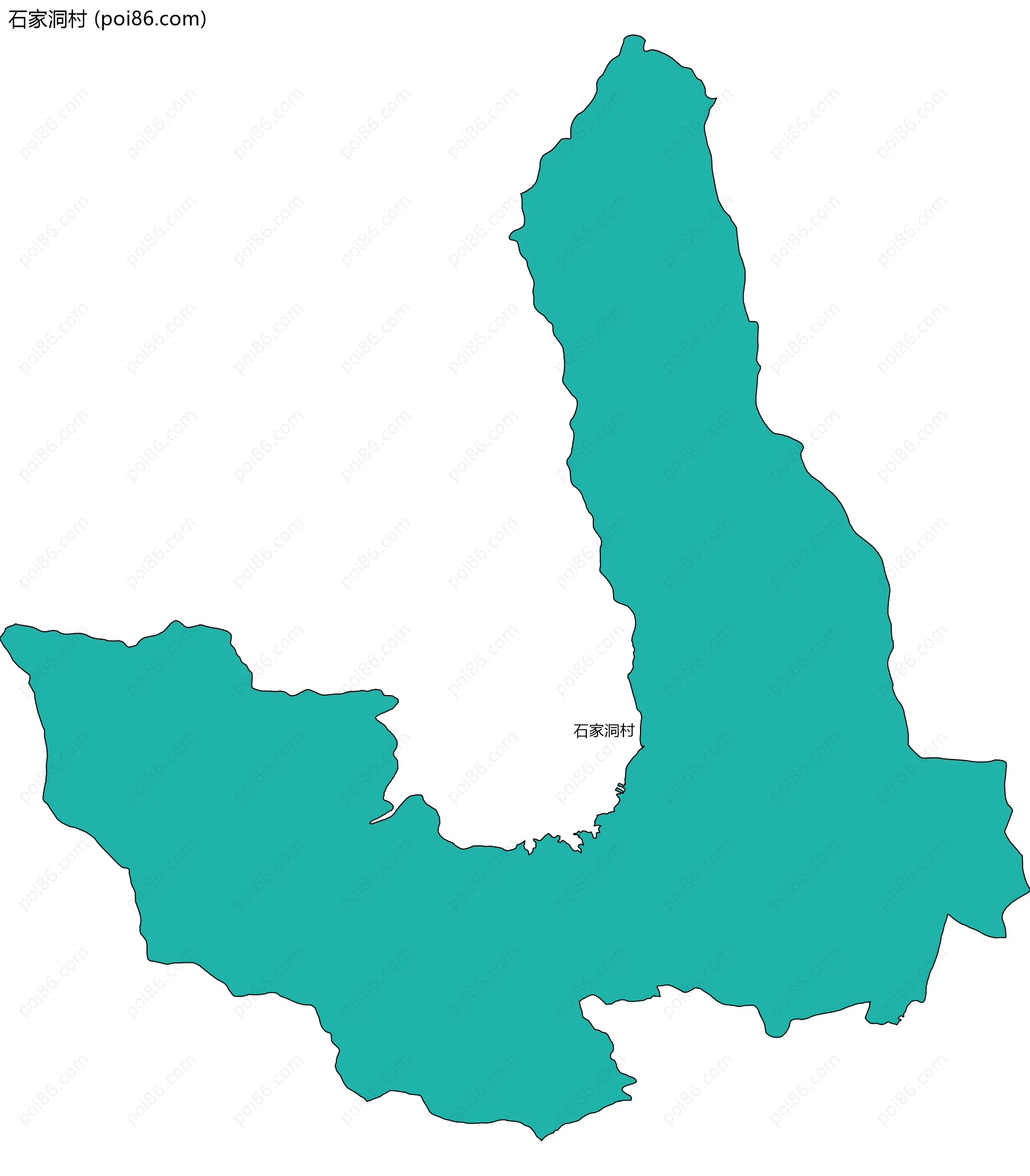 石家洞村边界地图