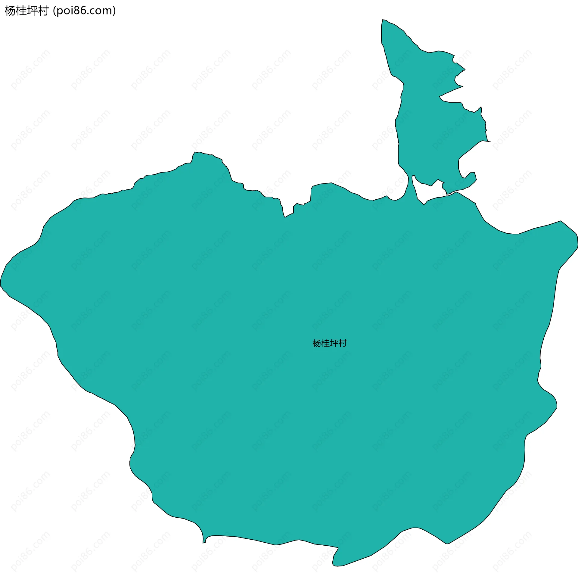 杨桂坪村边界地图