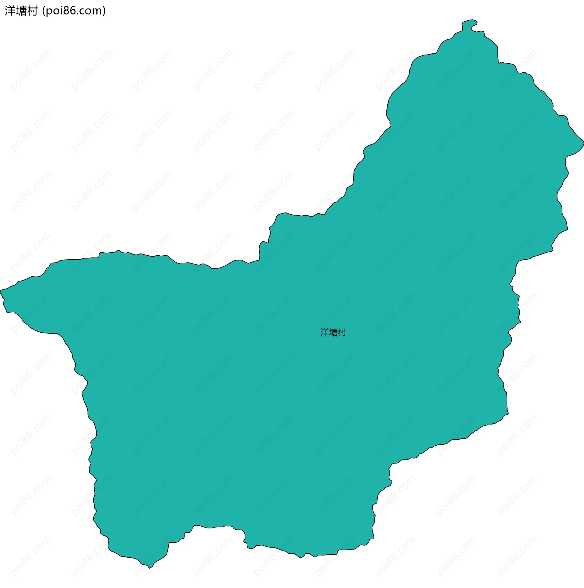 洋塘村边界地图
