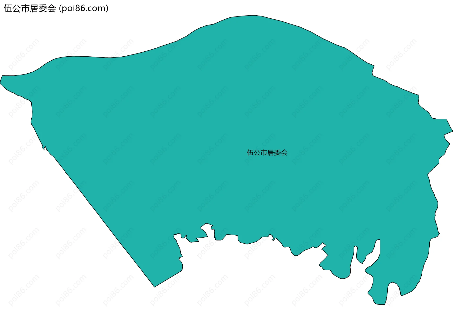 伍公市居委会边界地图