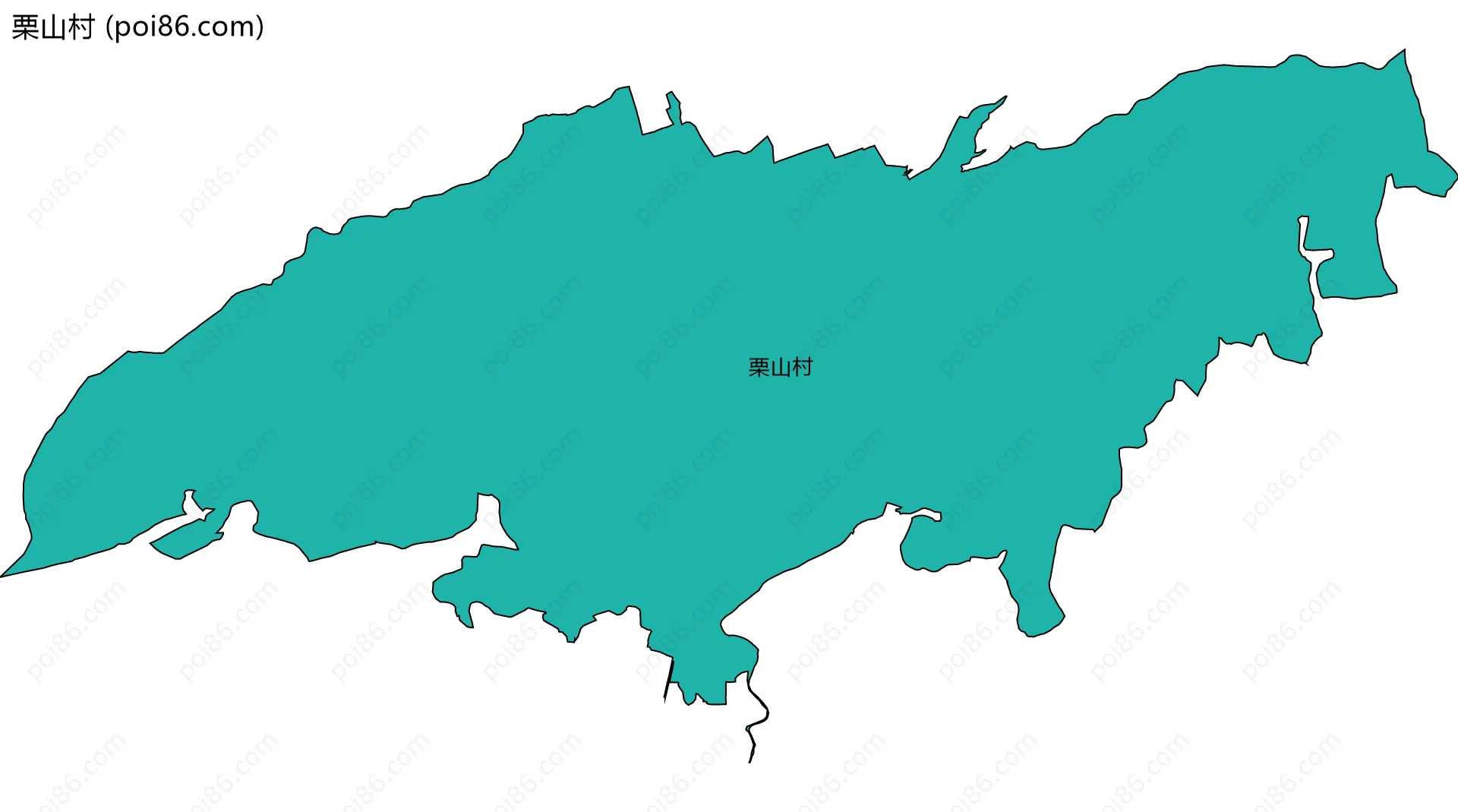 栗山村边界地图
