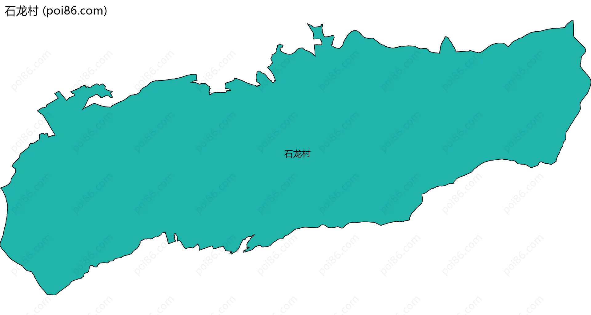 石龙村边界地图