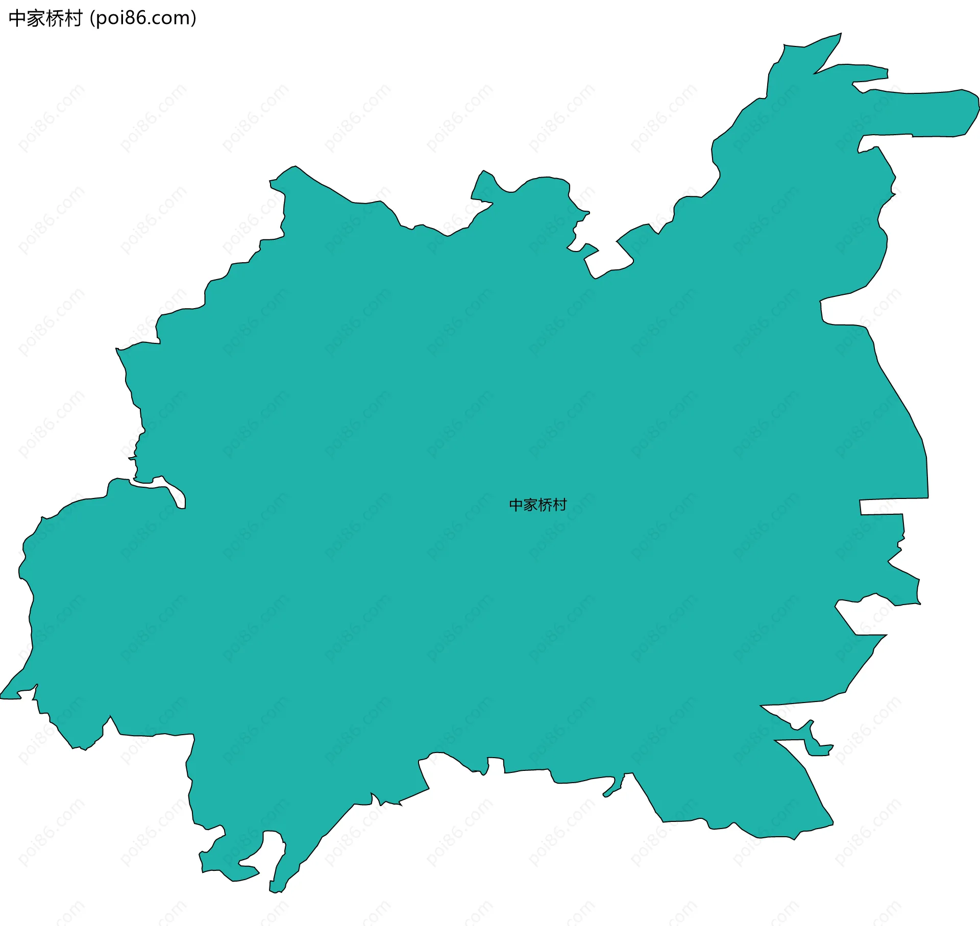 中家桥村边界地图
