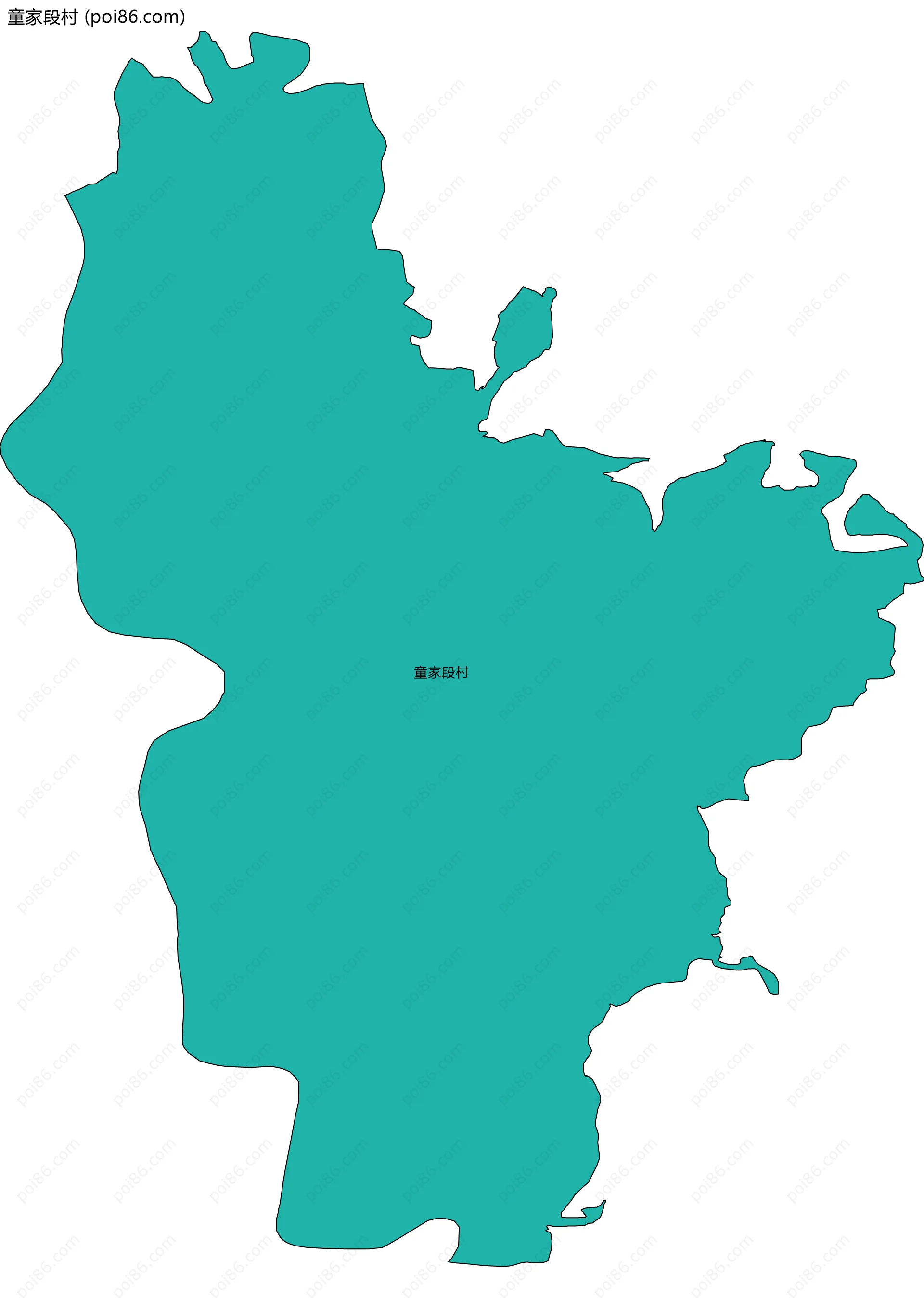 童家段村边界地图