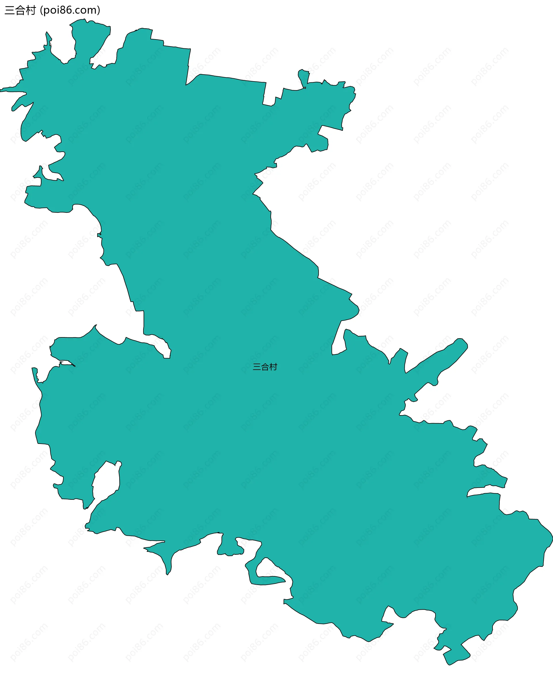三合村边界地图