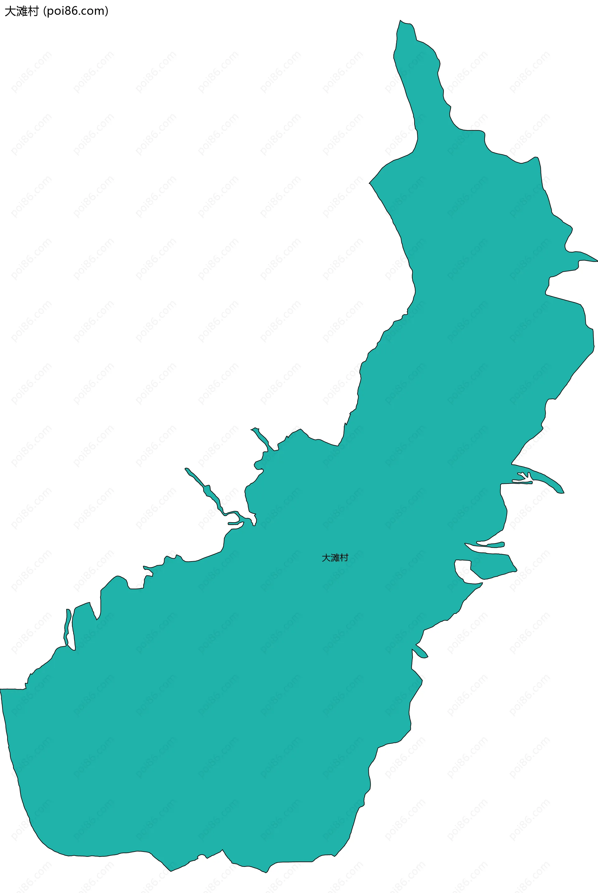 大滩村边界地图