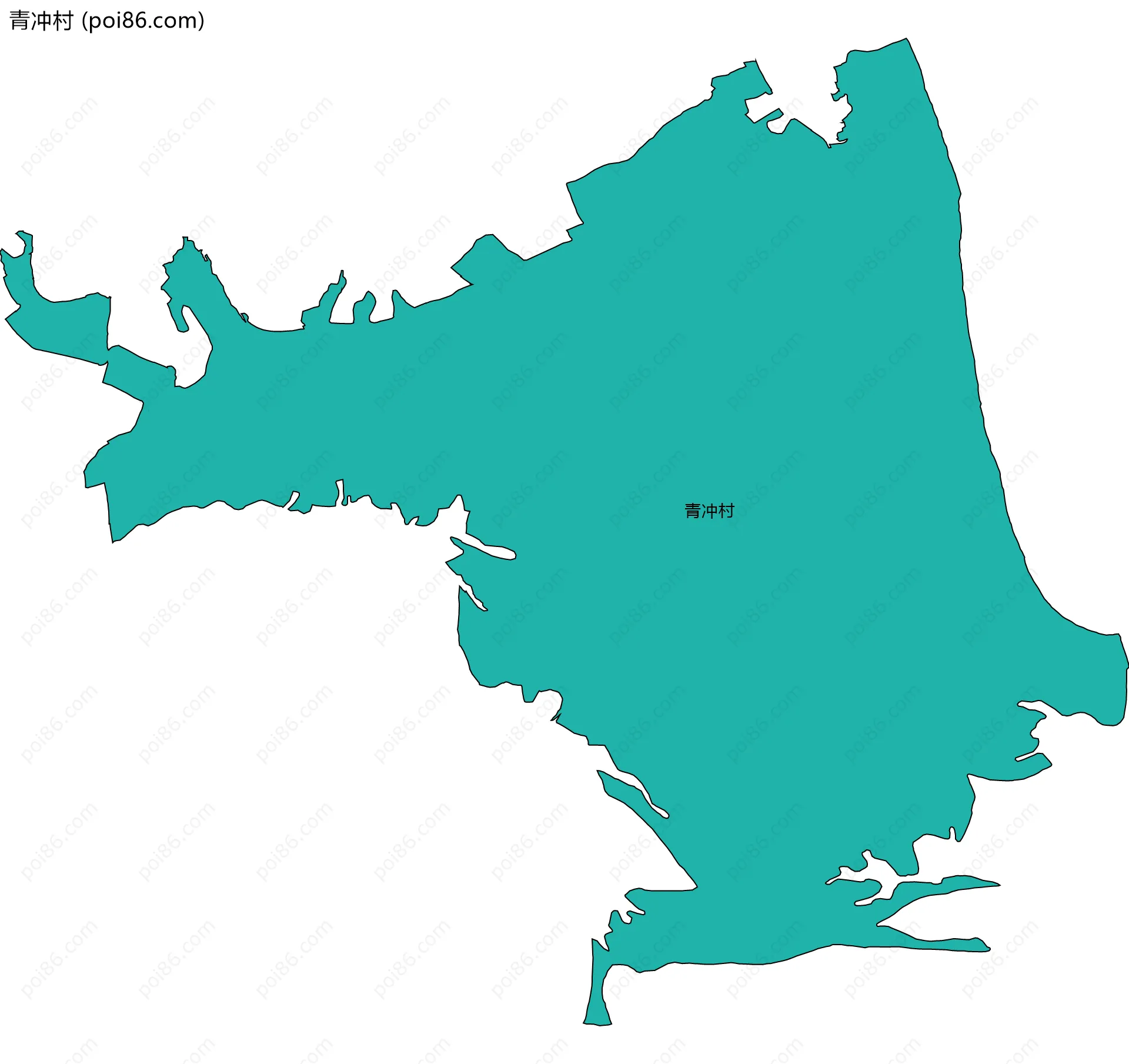 青冲村边界地图