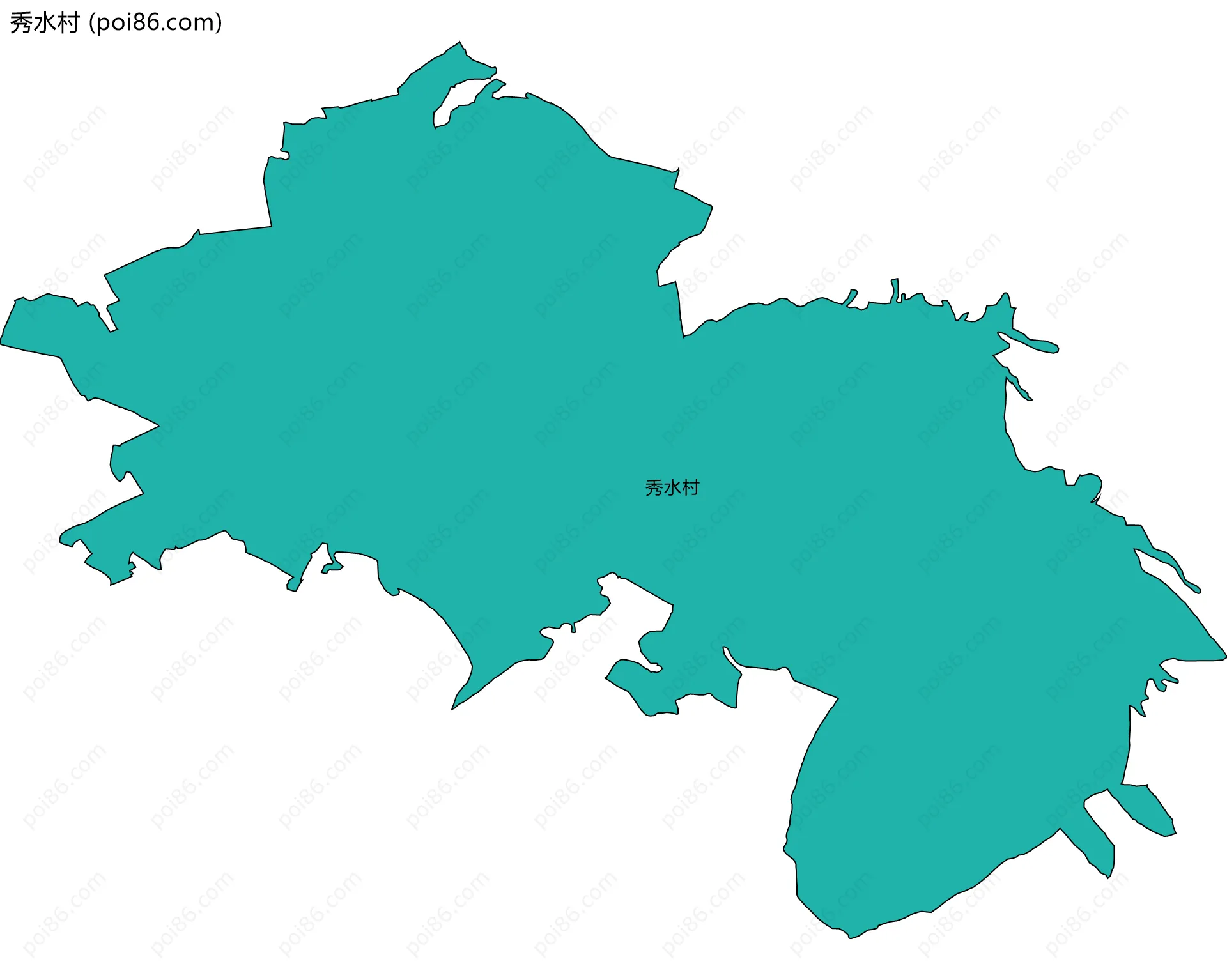 秀水村边界地图