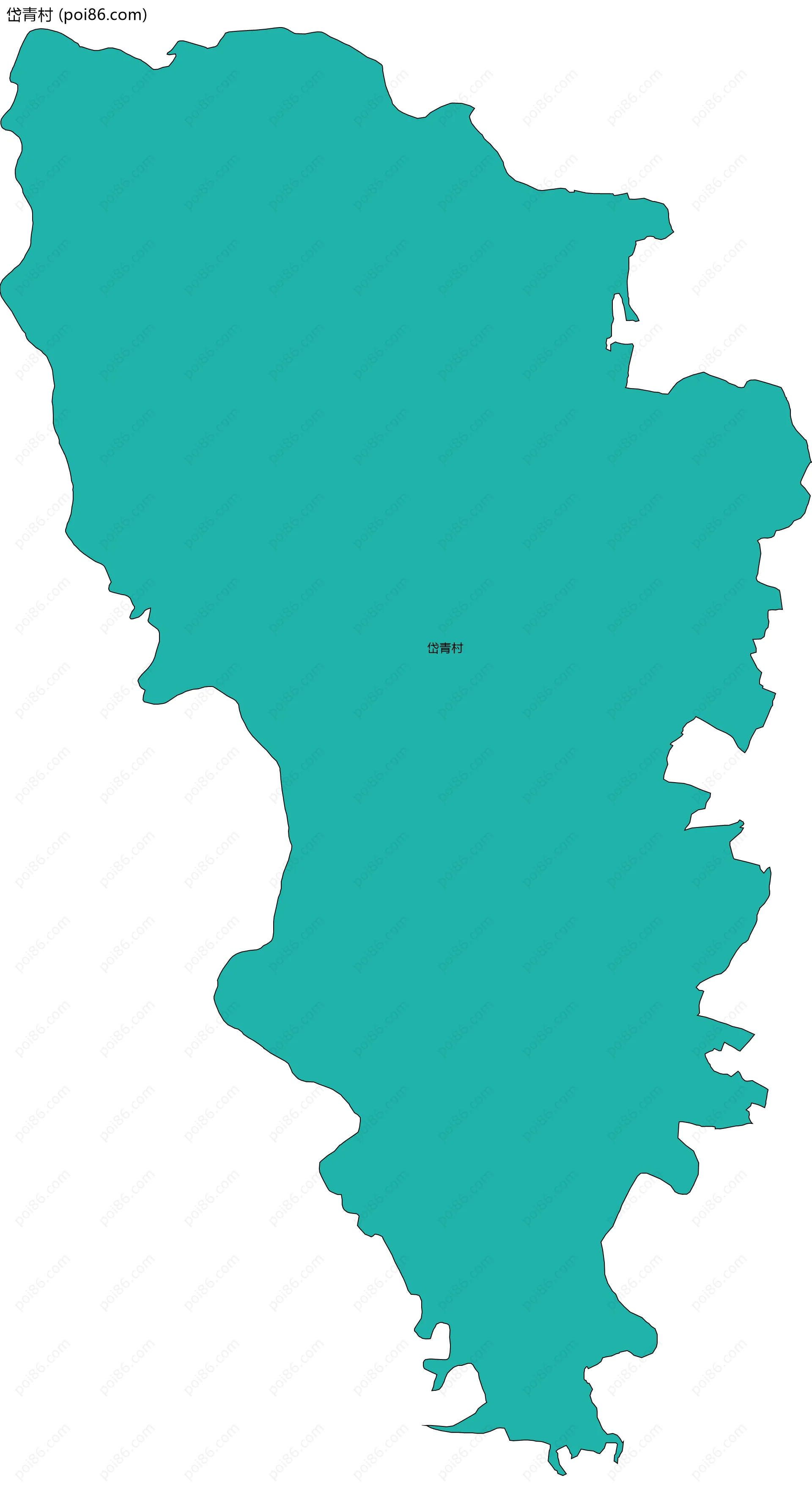 岱青村边界地图