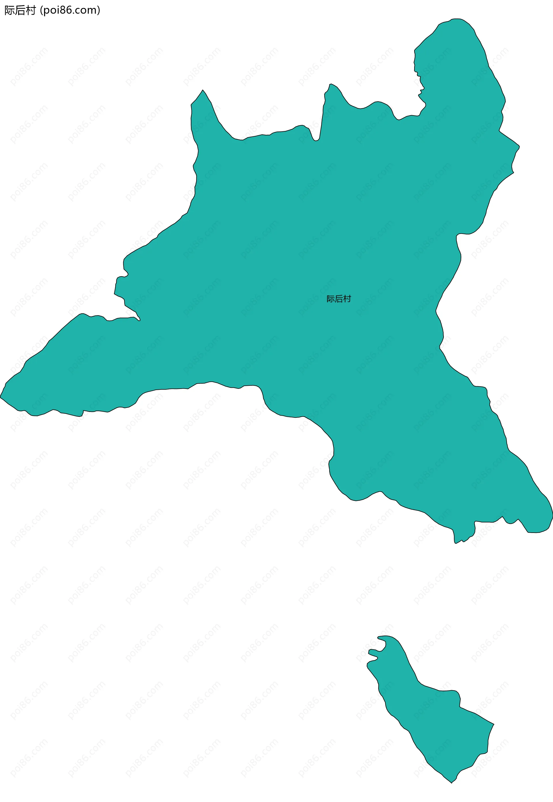 际后村边界地图