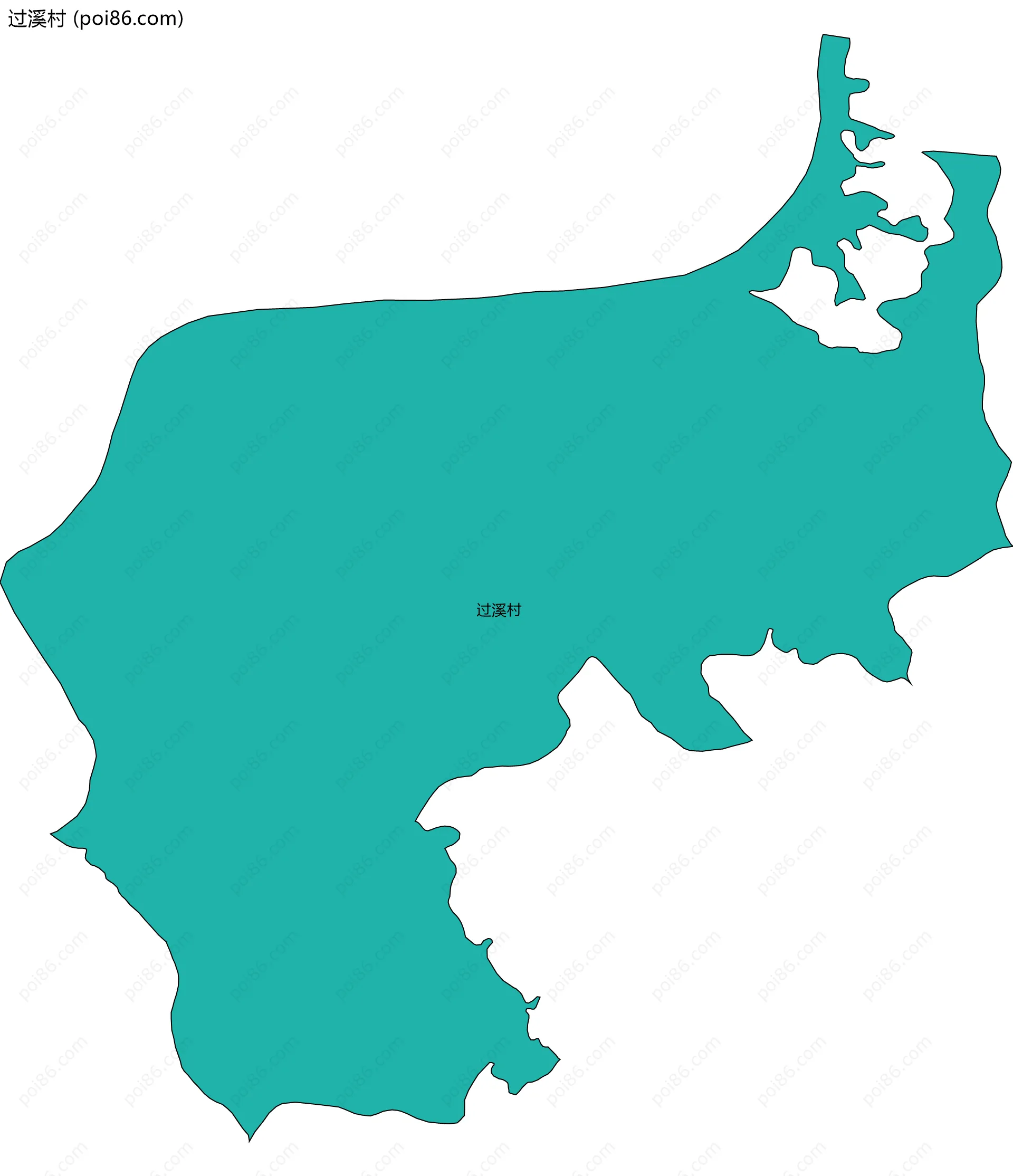 过溪村边界地图