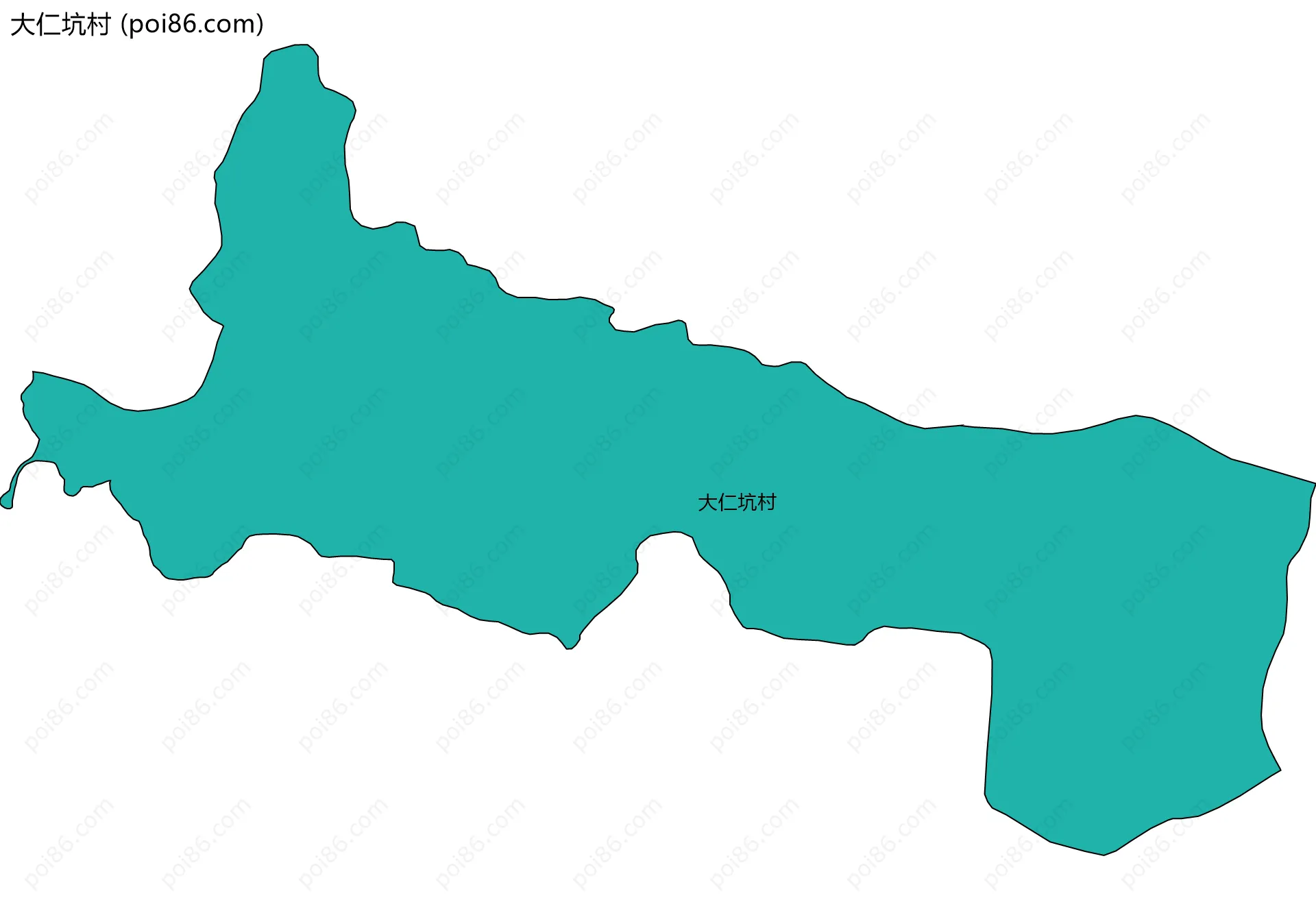 大仁坑村边界地图
