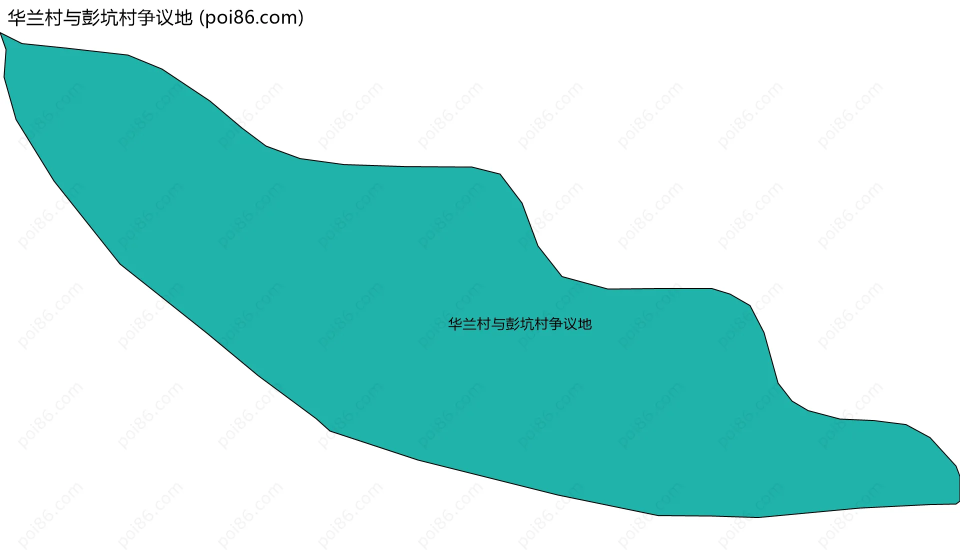 华兰村与彭坑村争议地边界地图