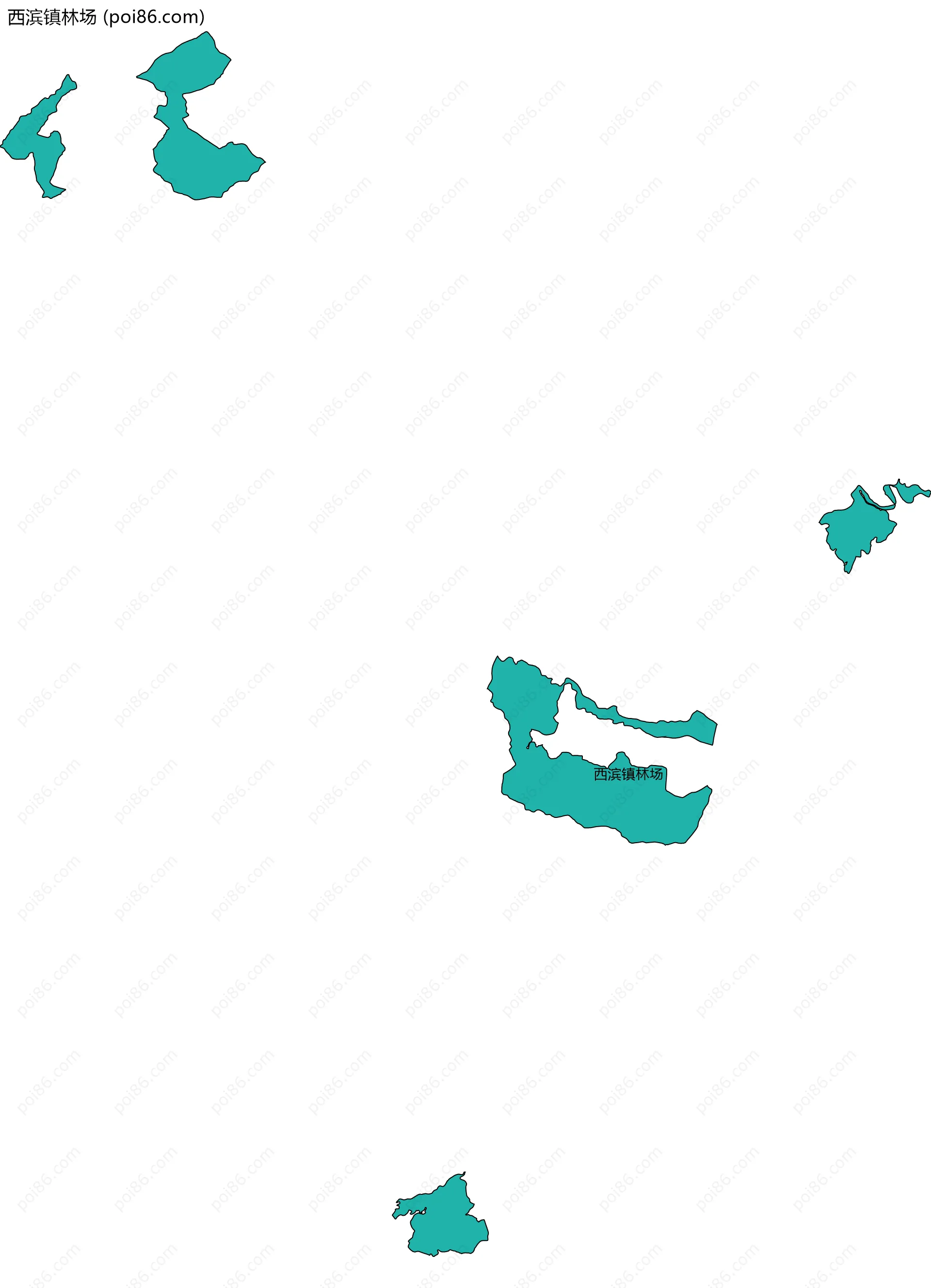 西滨镇林场边界地图