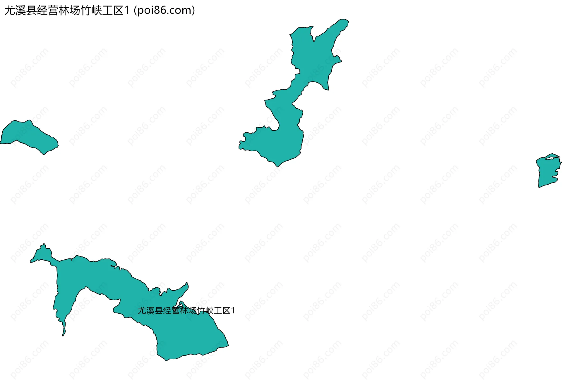 尤溪县经营林场竹峡工区1边界地图