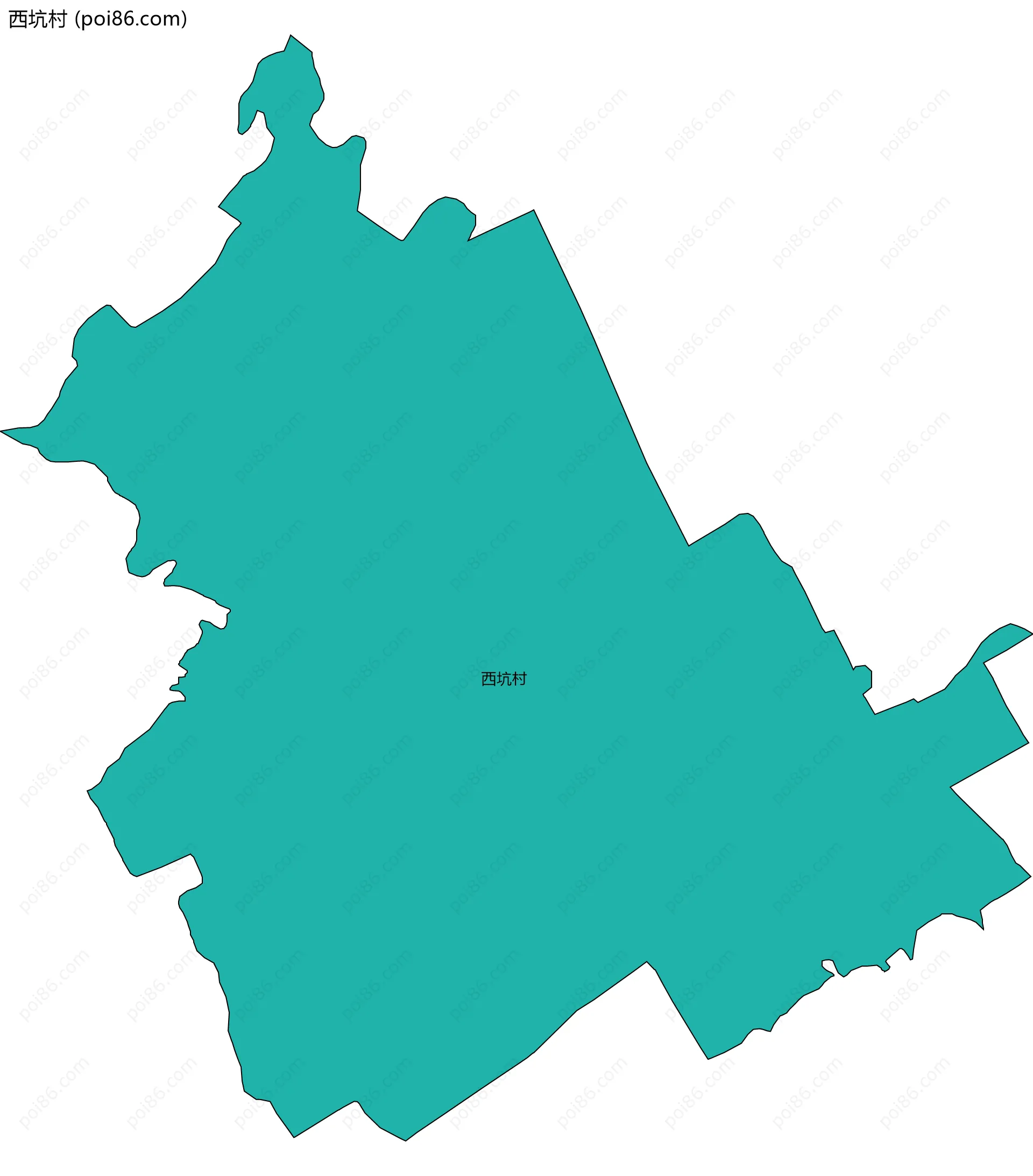 西坑村边界地图