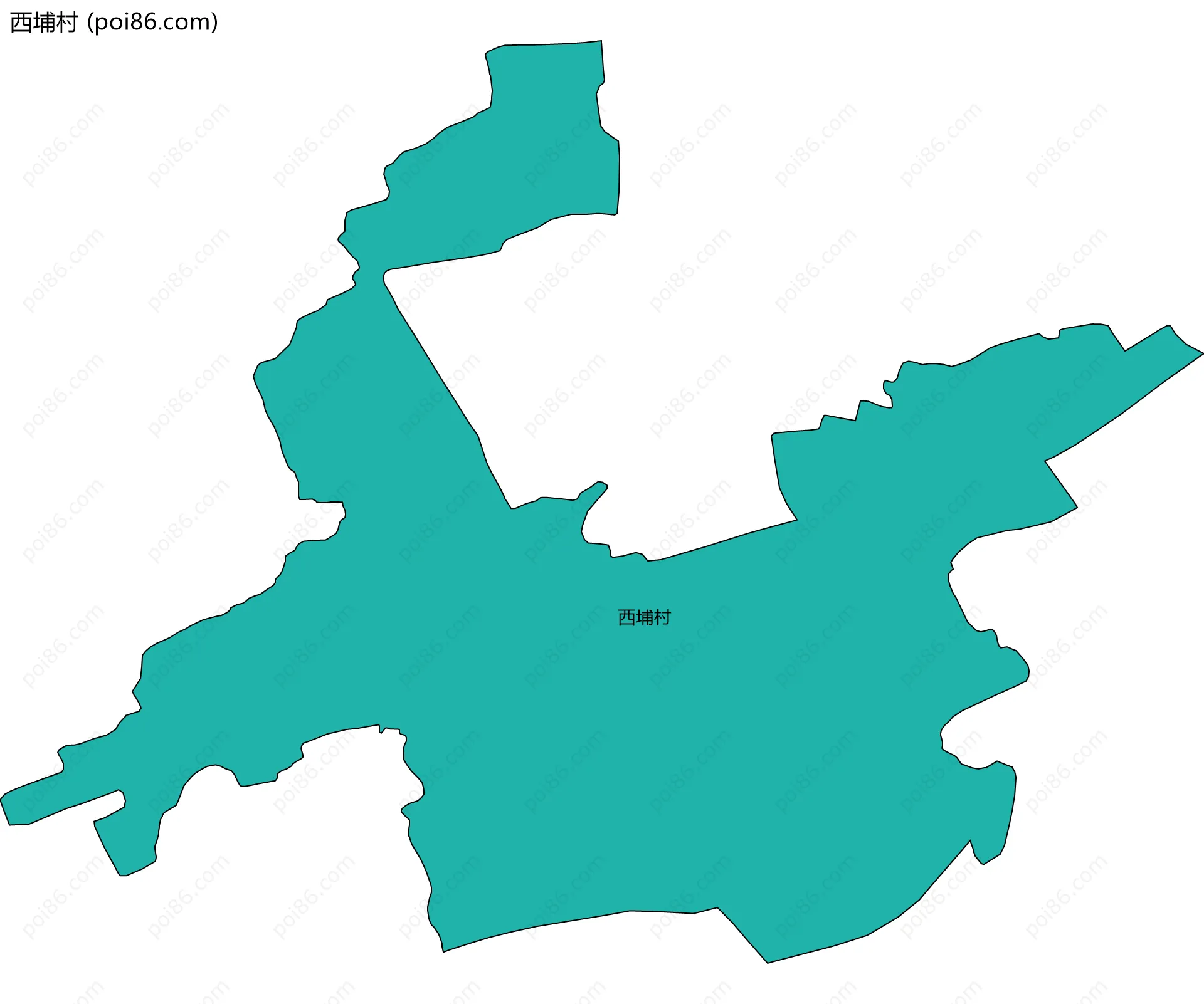 西埔村边界地图