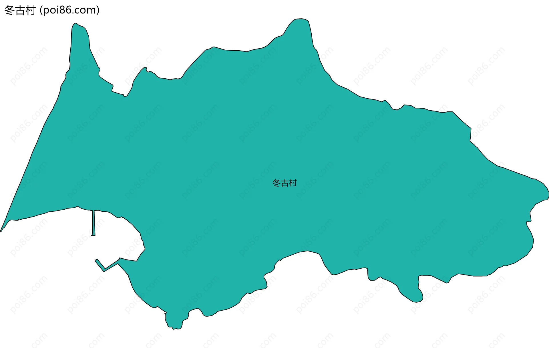 冬古村边界地图