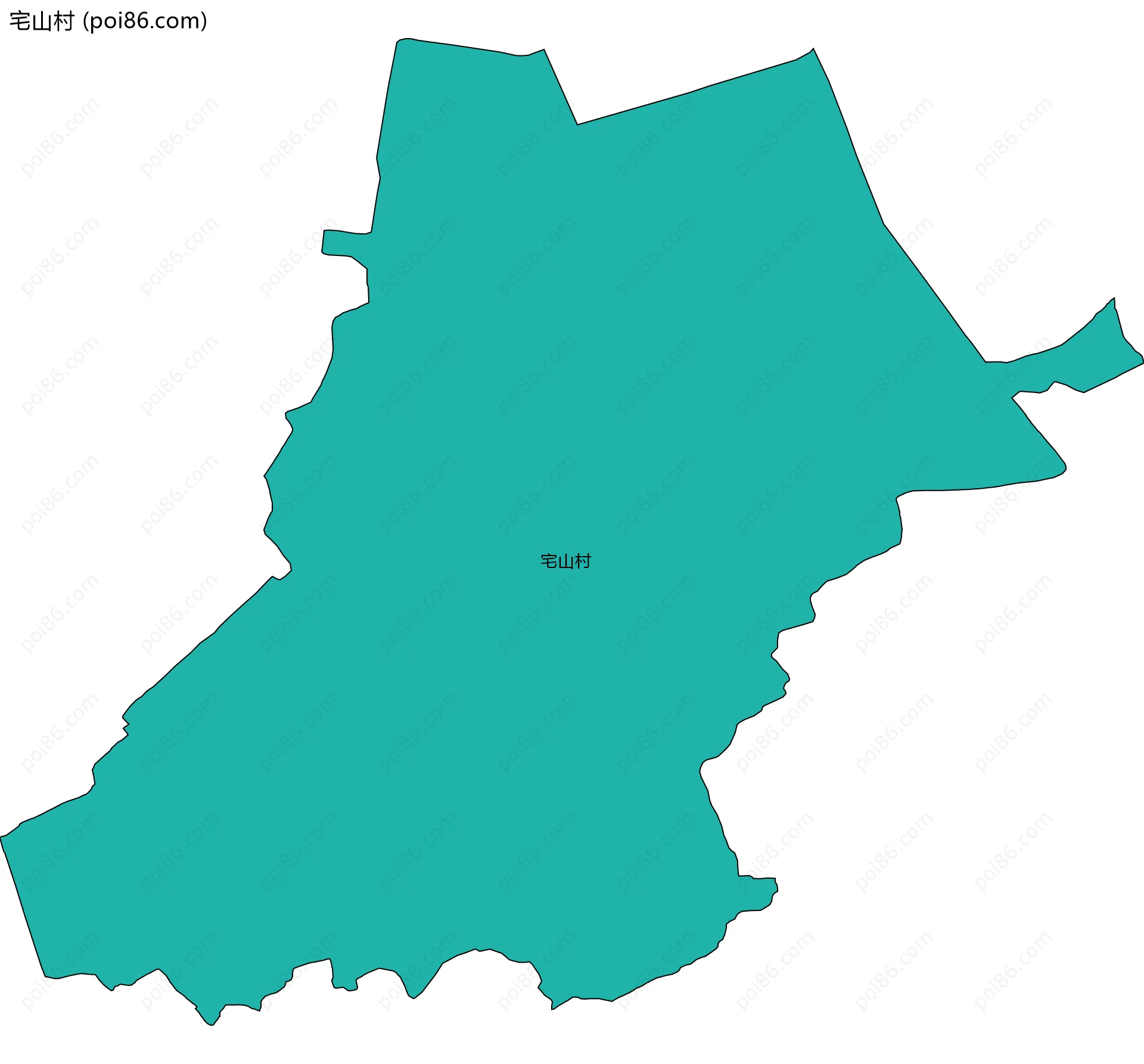 宅山村边界地图