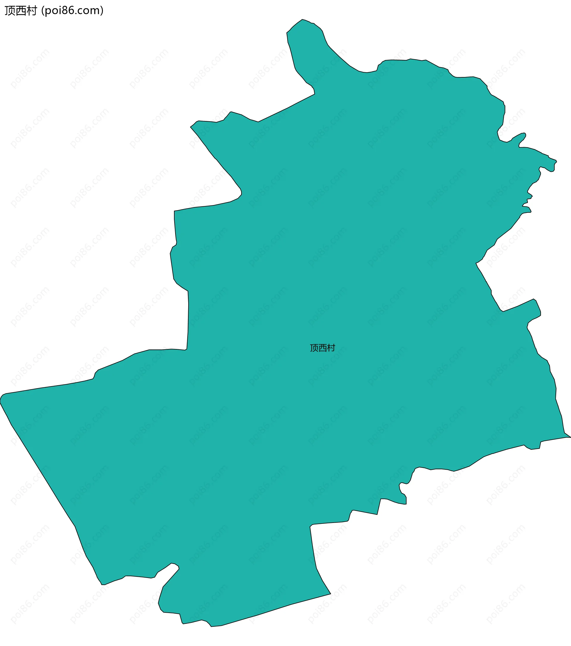 顶西村边界地图