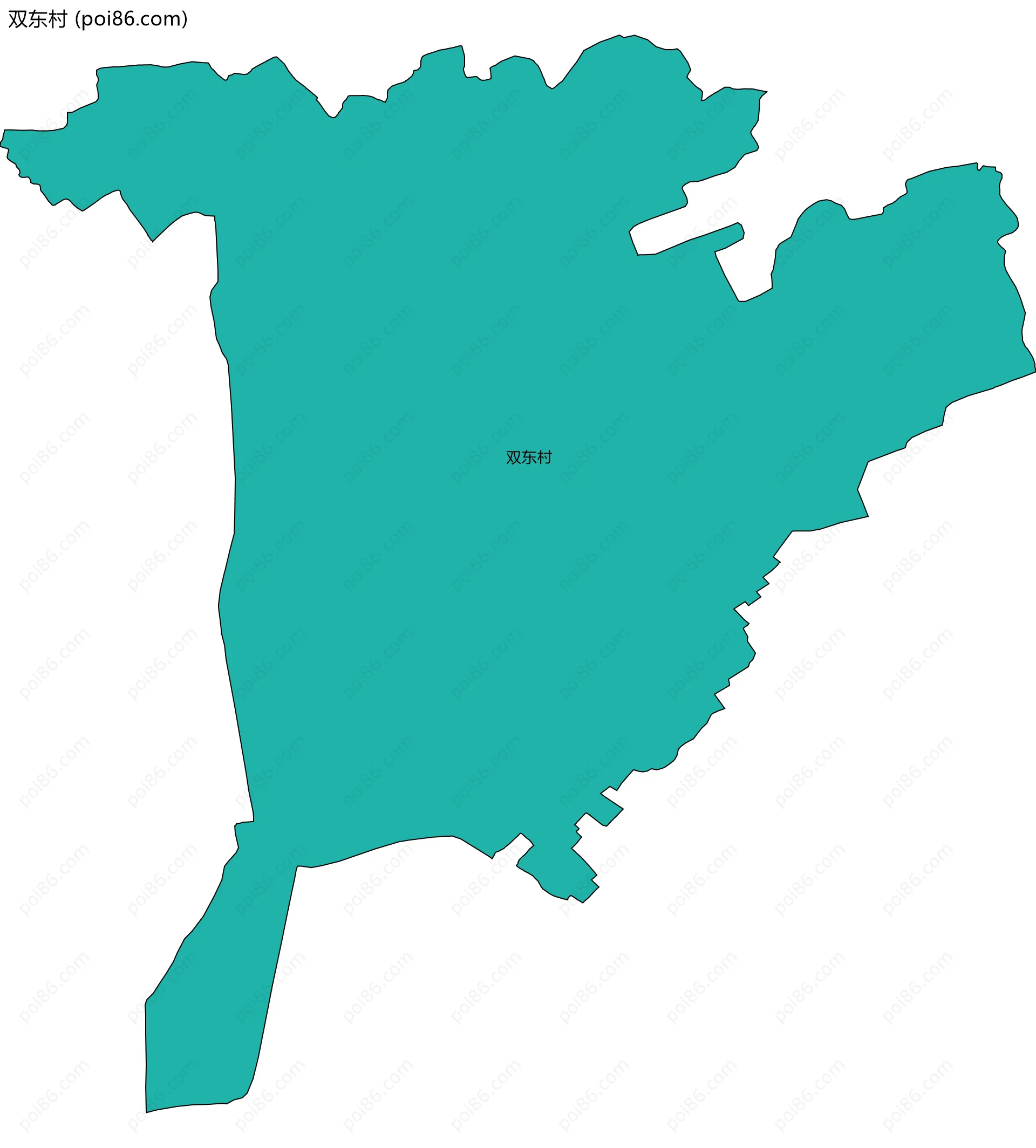 双东村边界地图