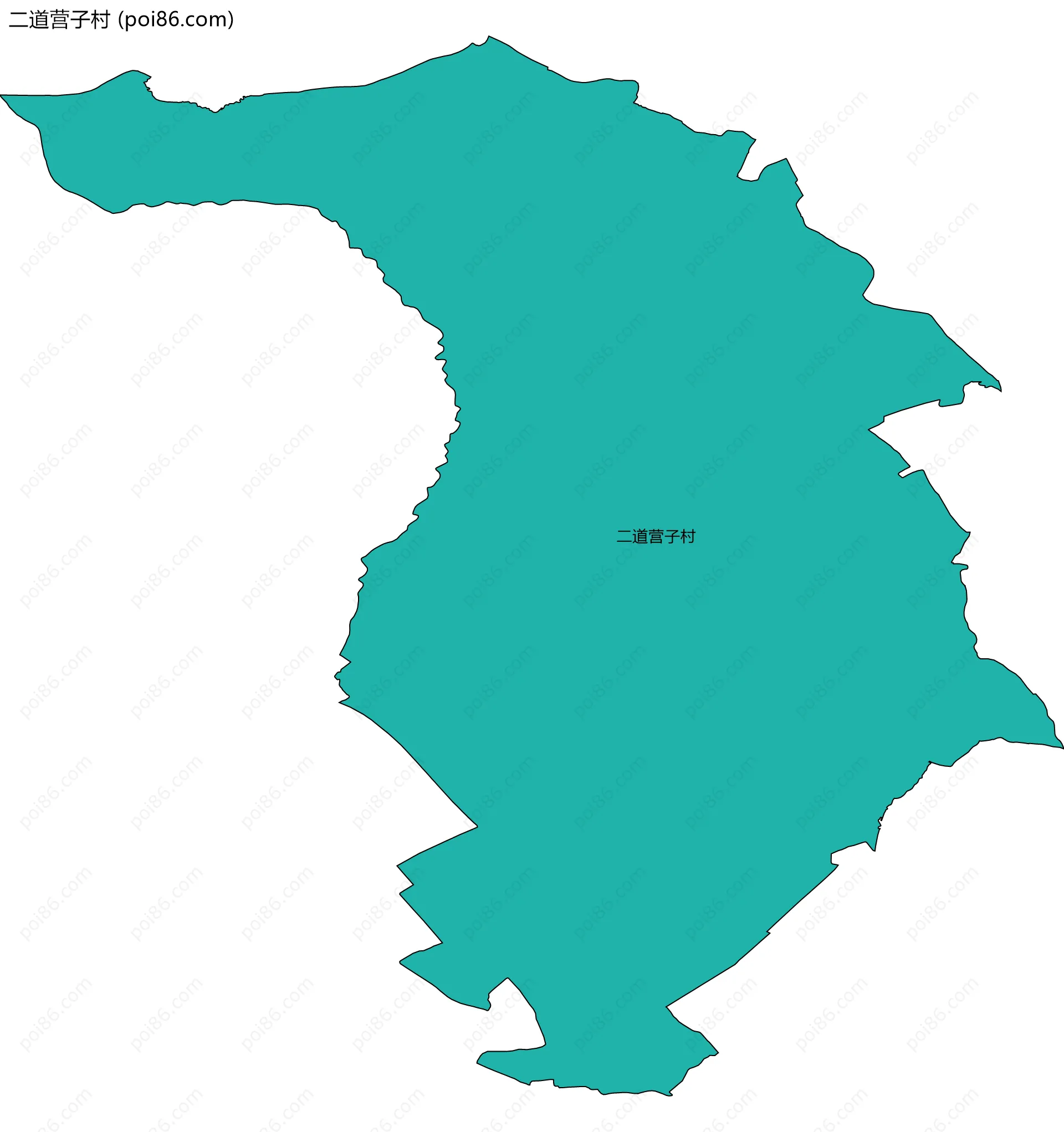 二道营子村边界地图