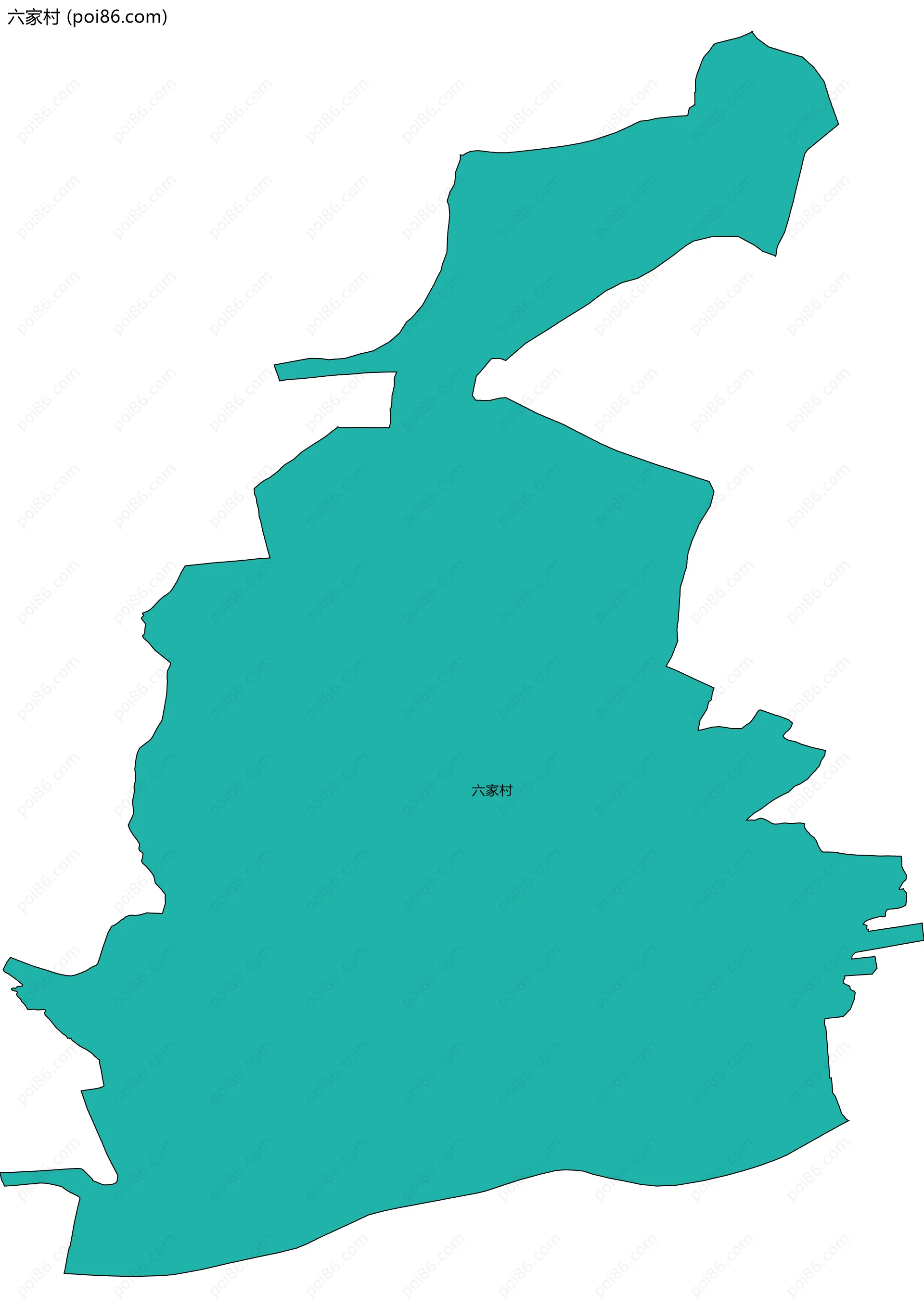 六家村边界地图