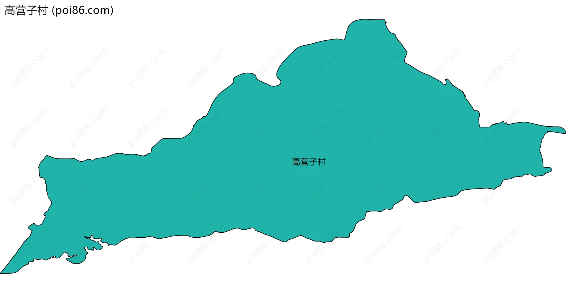 高营子村边界地图