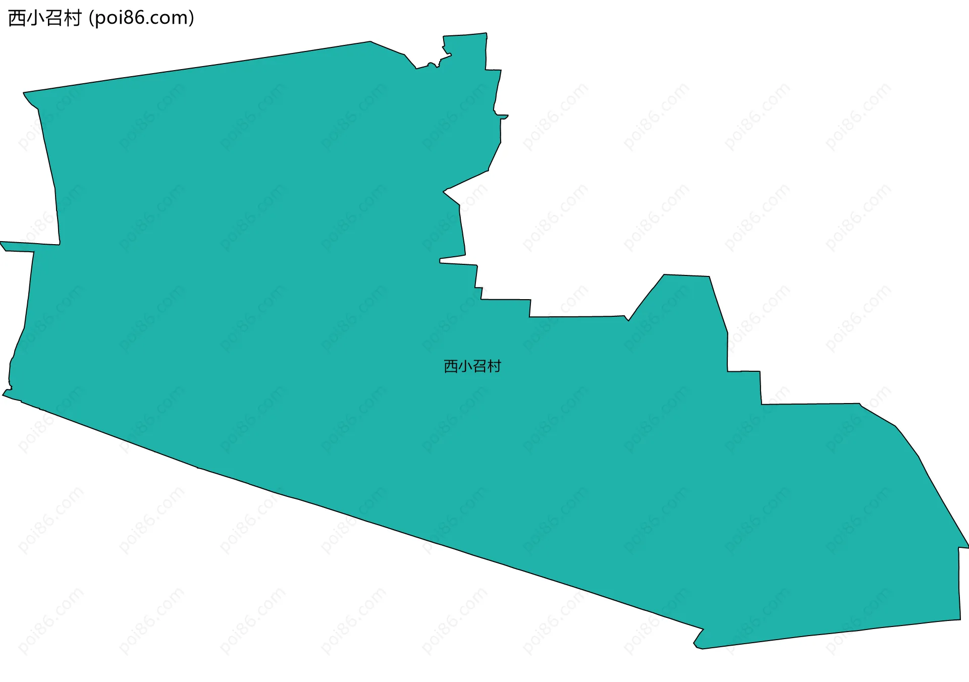 西小召村边界地图
