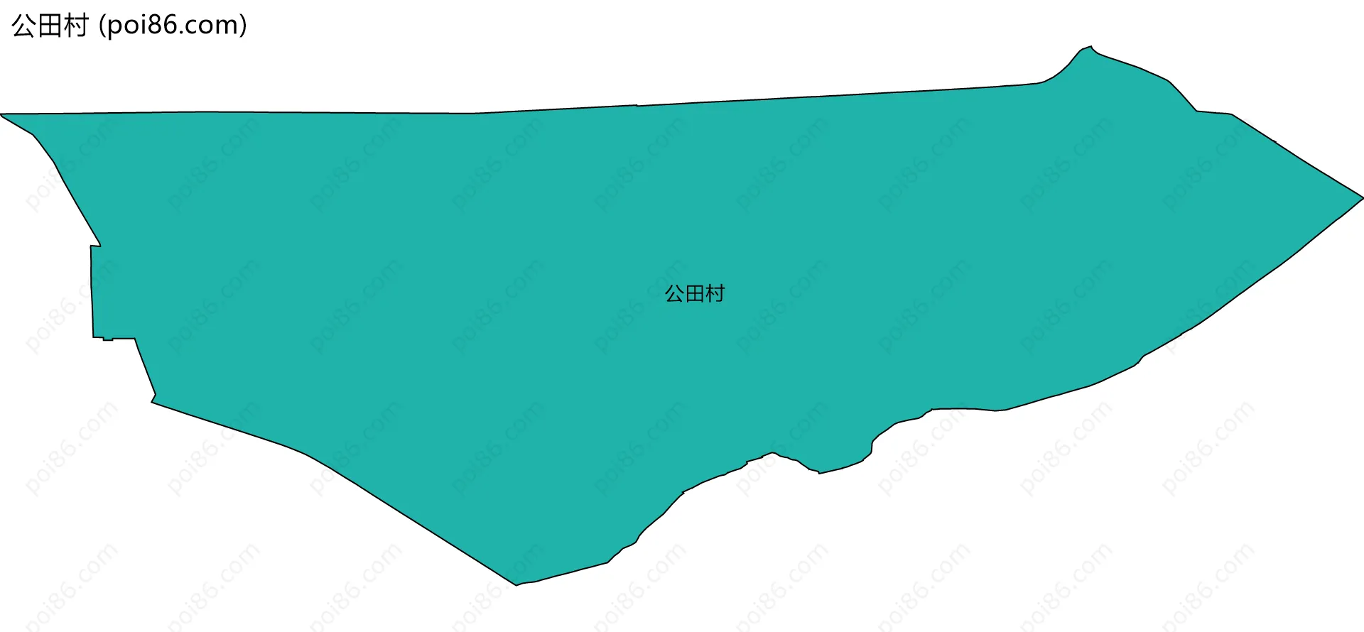 公田村边界地图