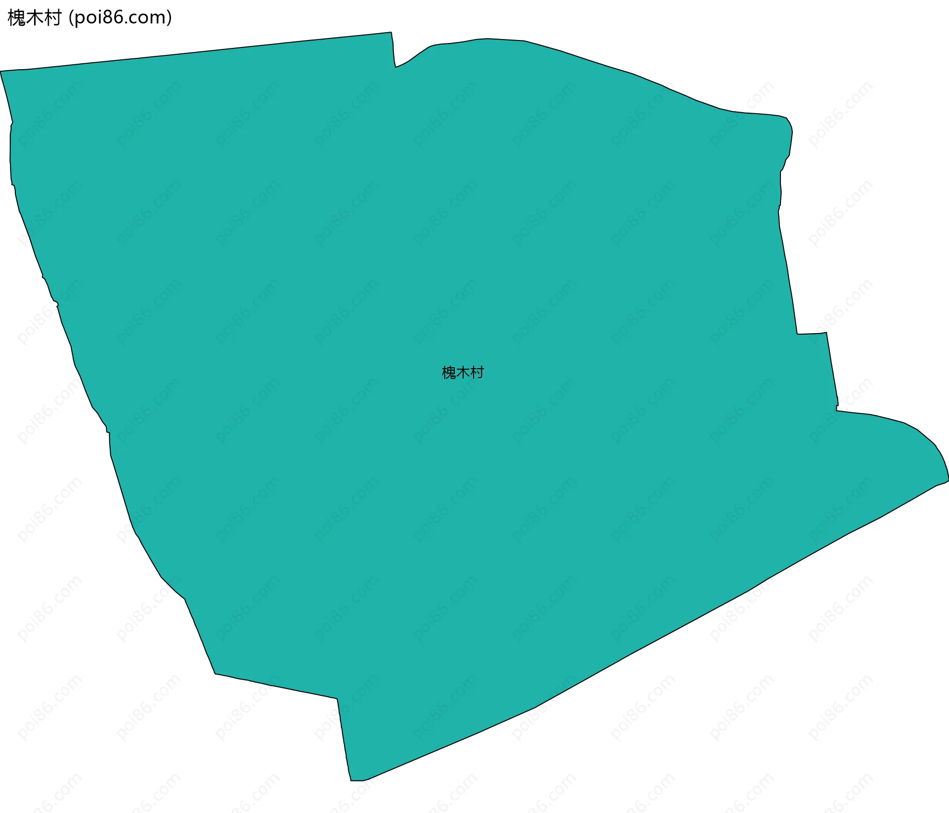 槐木村边界地图